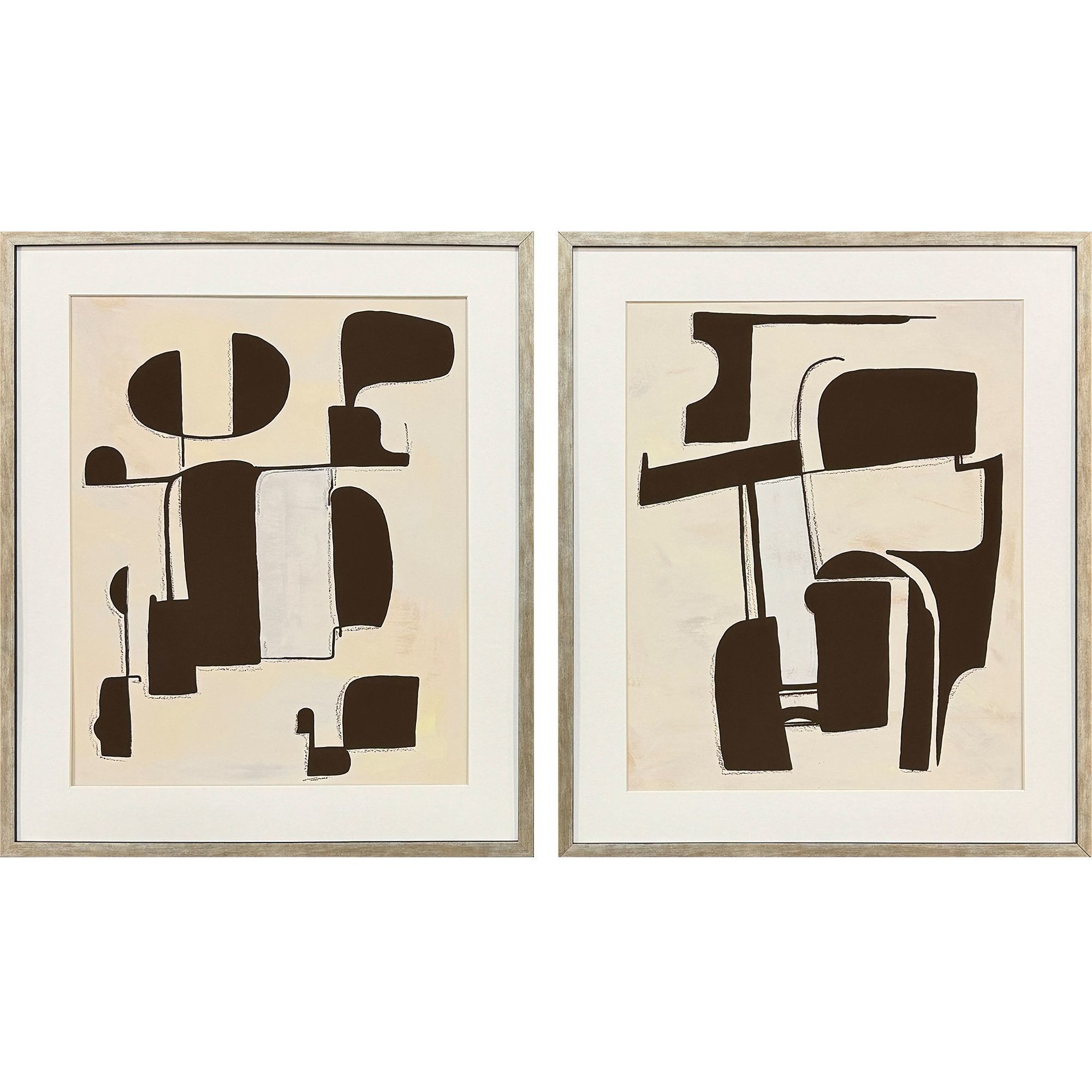 Enigma Brown and Beige and Sepia Framed Art