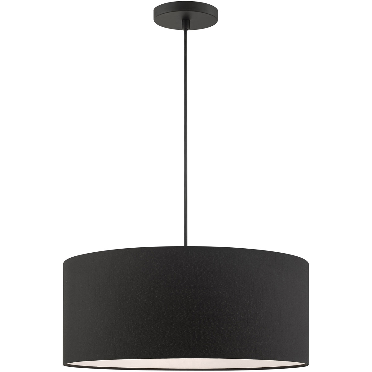 Bainbridge 3 Light 18 inch Black Drum Pendant Ceiling Light