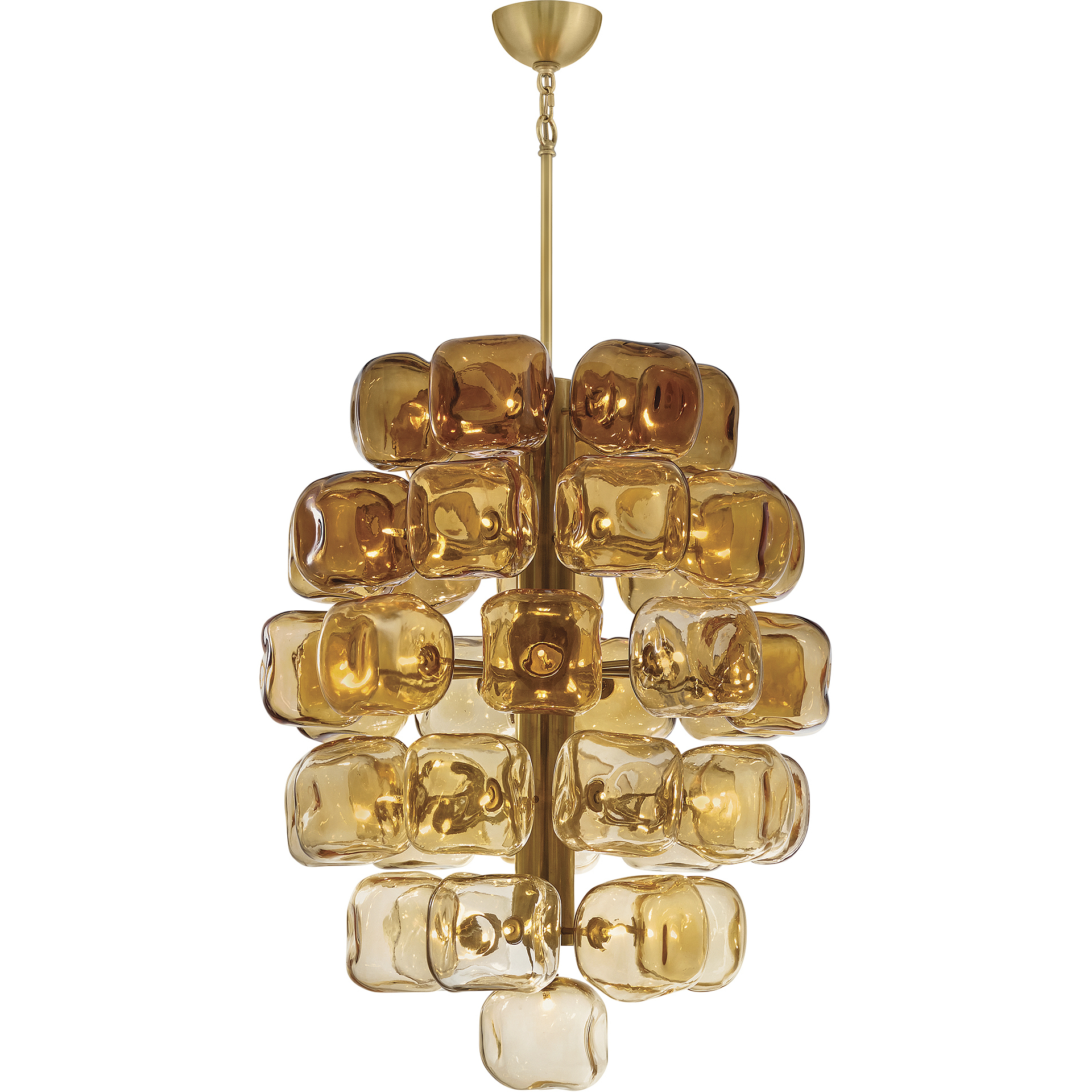 Perriand 40 Light 30 inch Unlacquered Brass Chandelier Ceiling Light