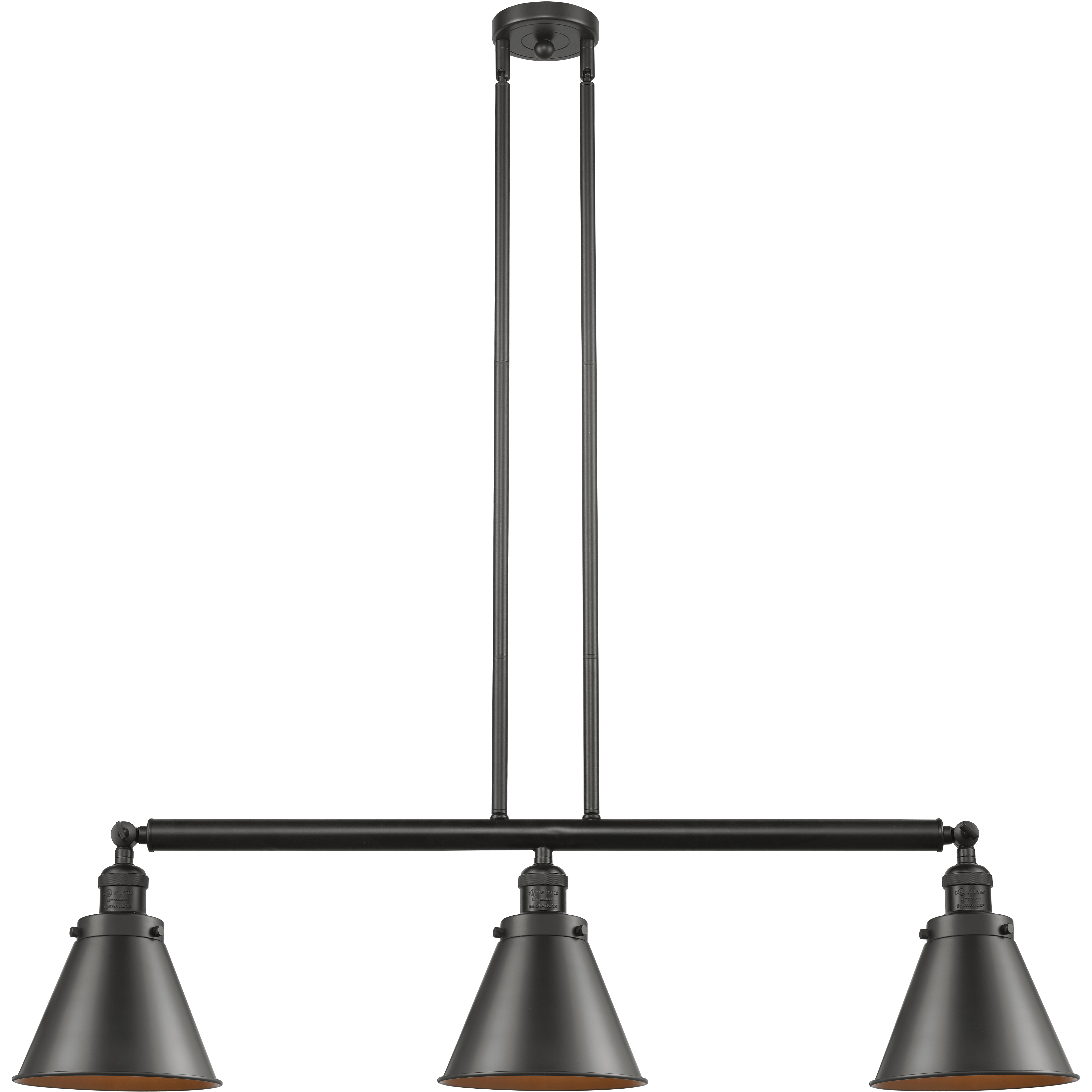 Franklin Restoration Appalachian 3 Light 40 inch Oil Rubbed Bronze Island Light Ceiling Light, Franklin Restoration