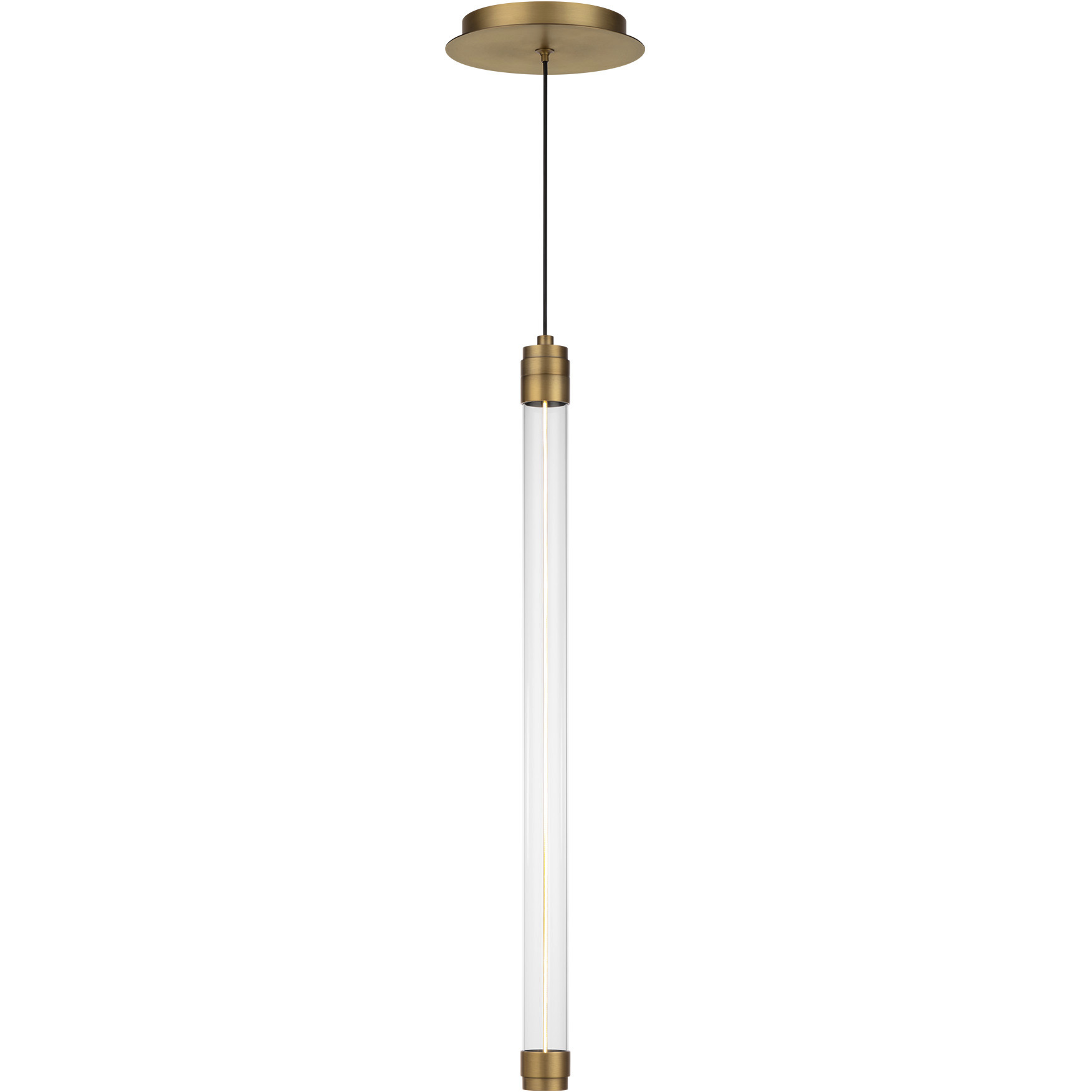 Jedi LED 1.5 inch Aged Brass Pendant Ceiling Light, dweLED