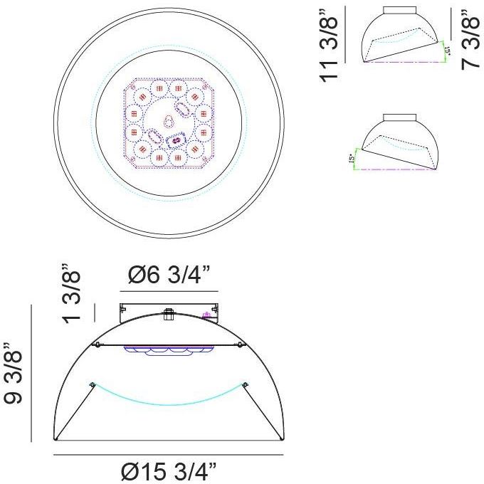 Zenith LED 15.75 inch Matte White Flush Mount Ceiling Light