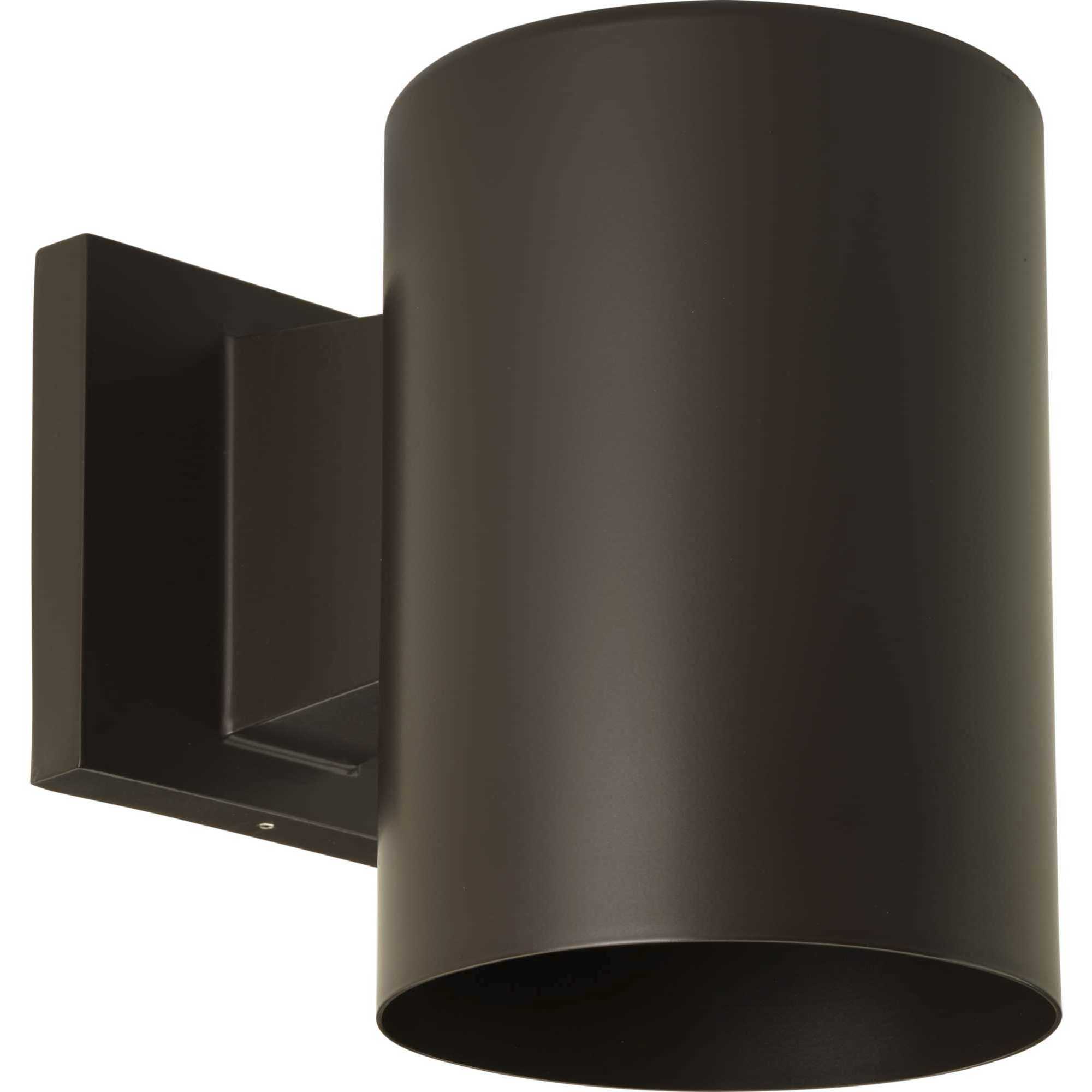 Cylinder Outdoor Wall Cylinder in Antique Bronze, LED Lamping, Progress LED