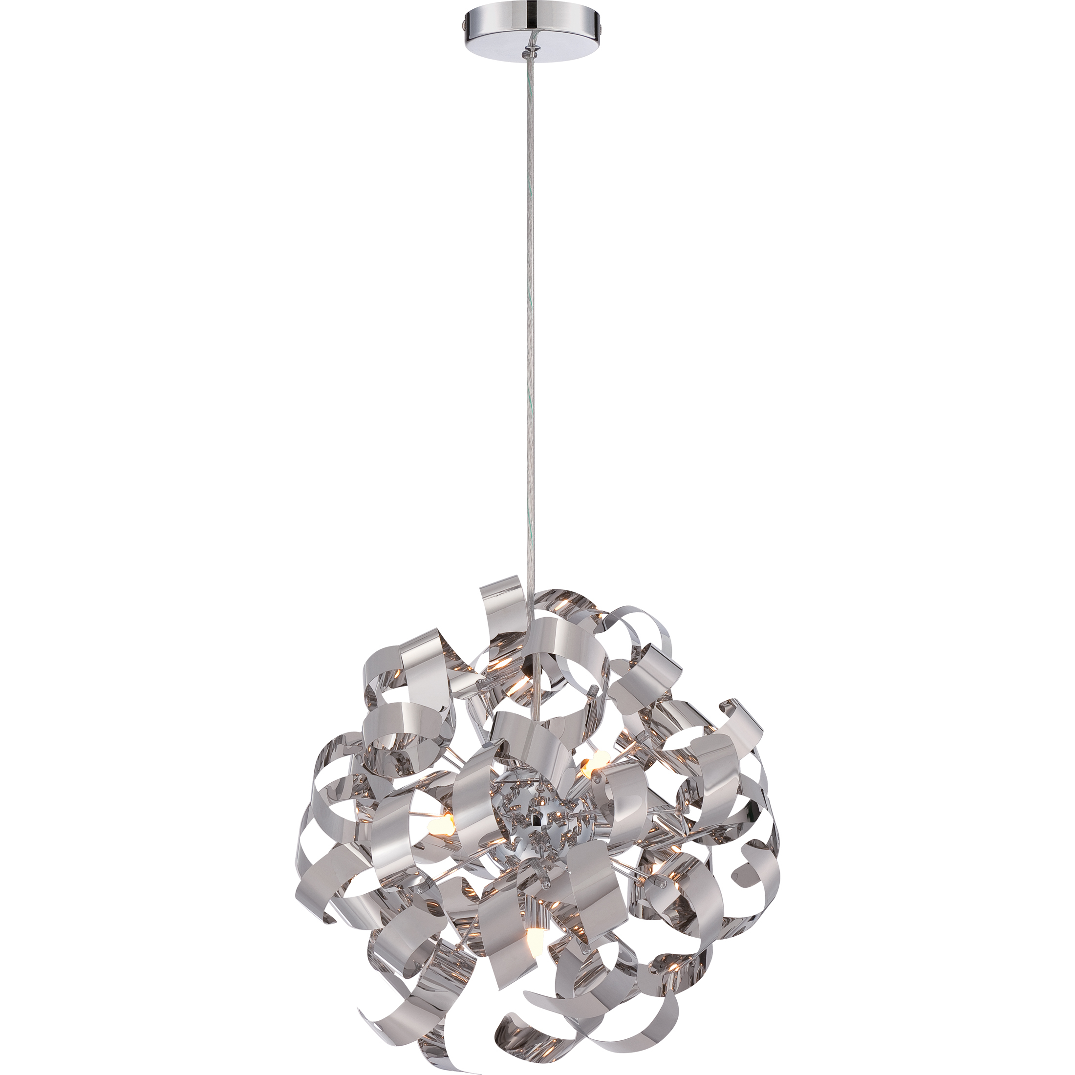 Quoizel RBN2817C Ribbons 5 Light 17 inch Polished Chrome Pendant