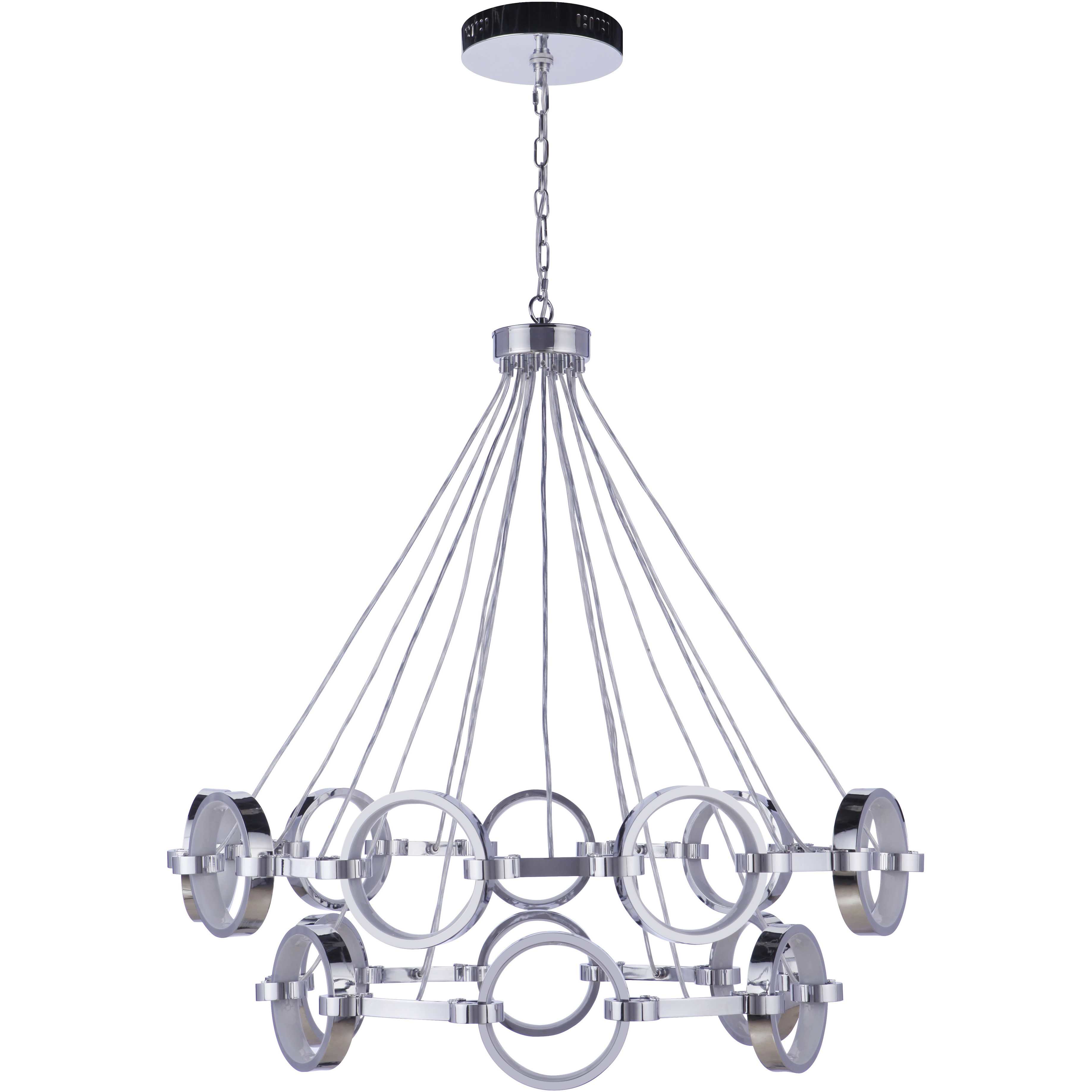 Context LED 36 inch Chrome Chandelier Ceiling Light