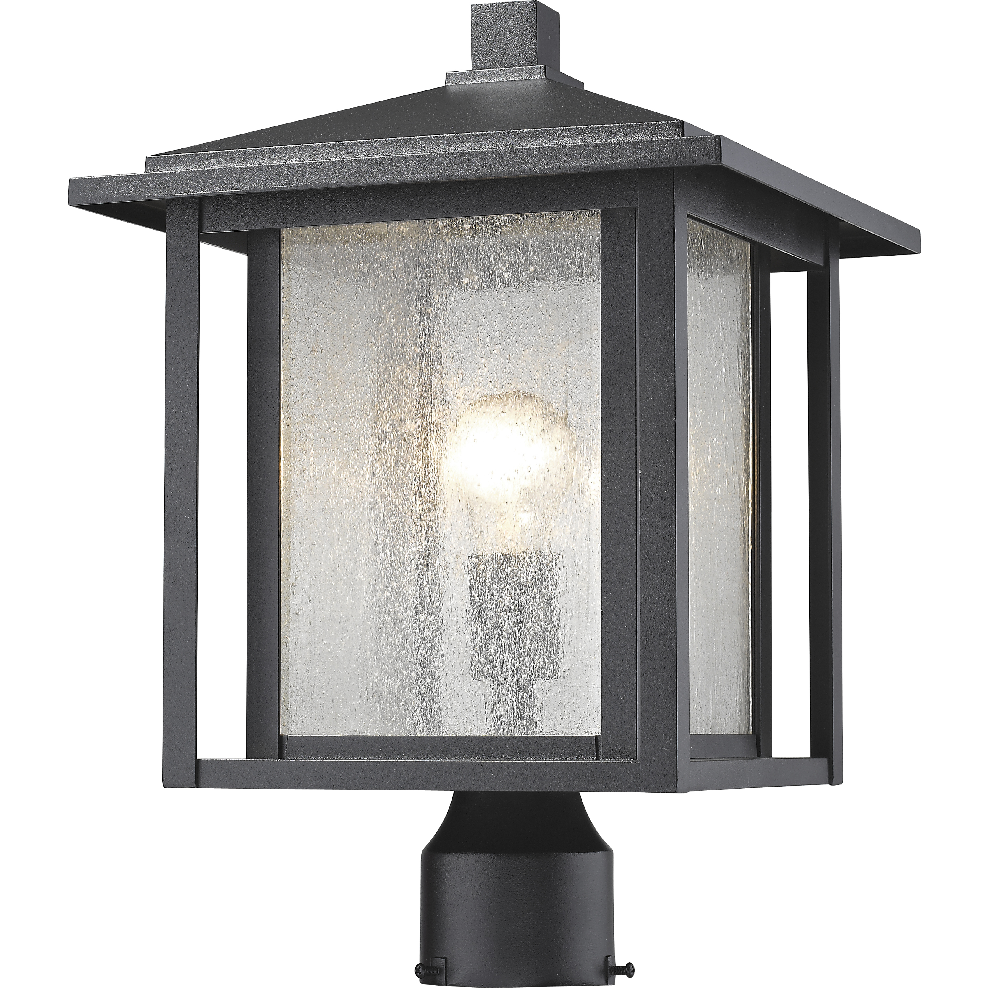 Aspen 1 Light 16.25 inch Black Outdoor Post Mount Fixture