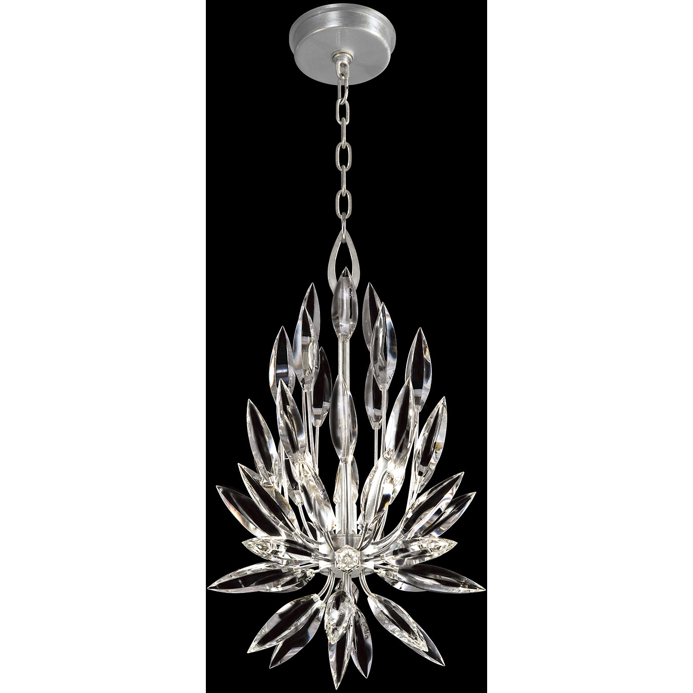 Lily Buds 3 Light 12 inch Silver Pendant Ceiling Light