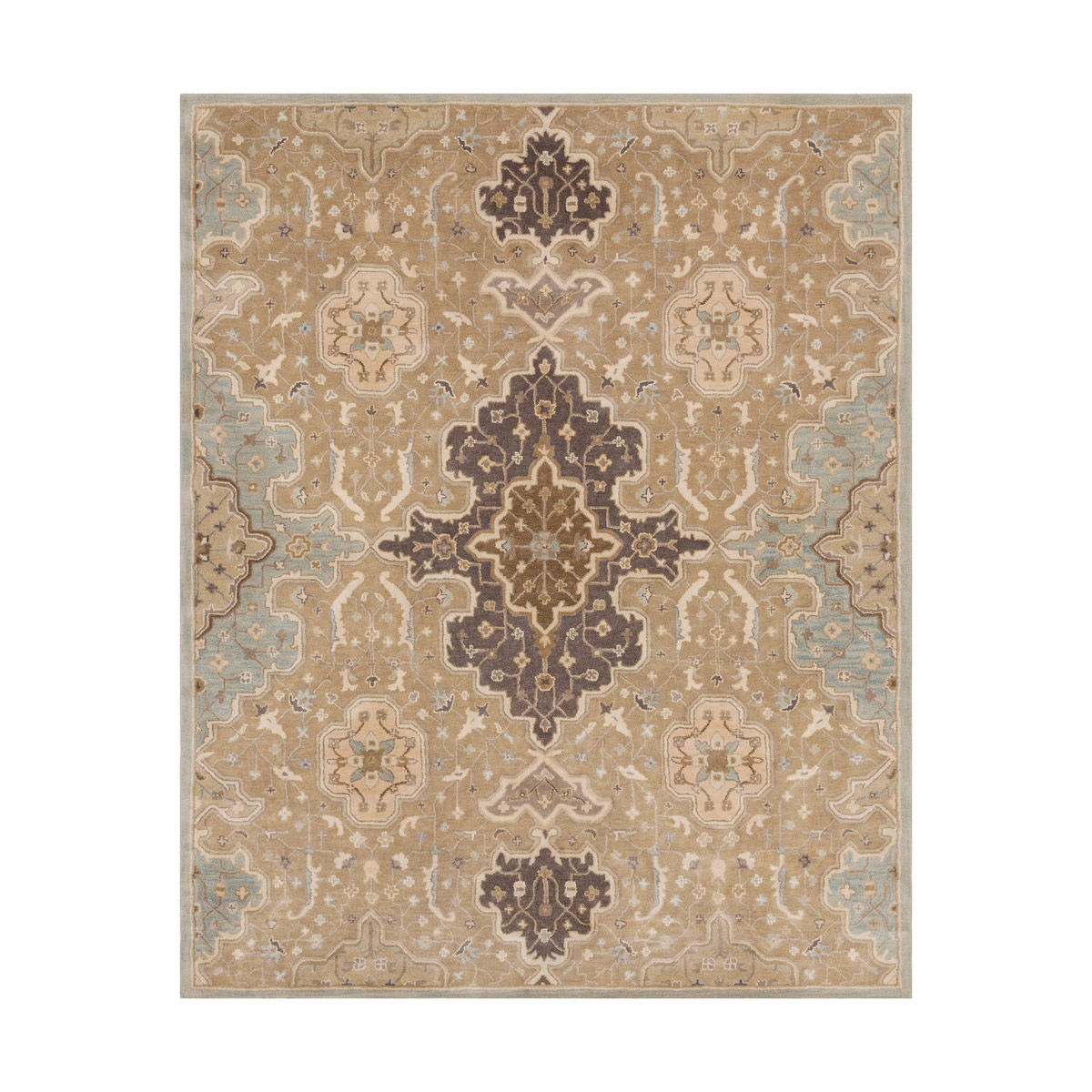 Castello 120 X 96 inch Taupe/Camel/Khaki/Medium Gray Rugs, Wool