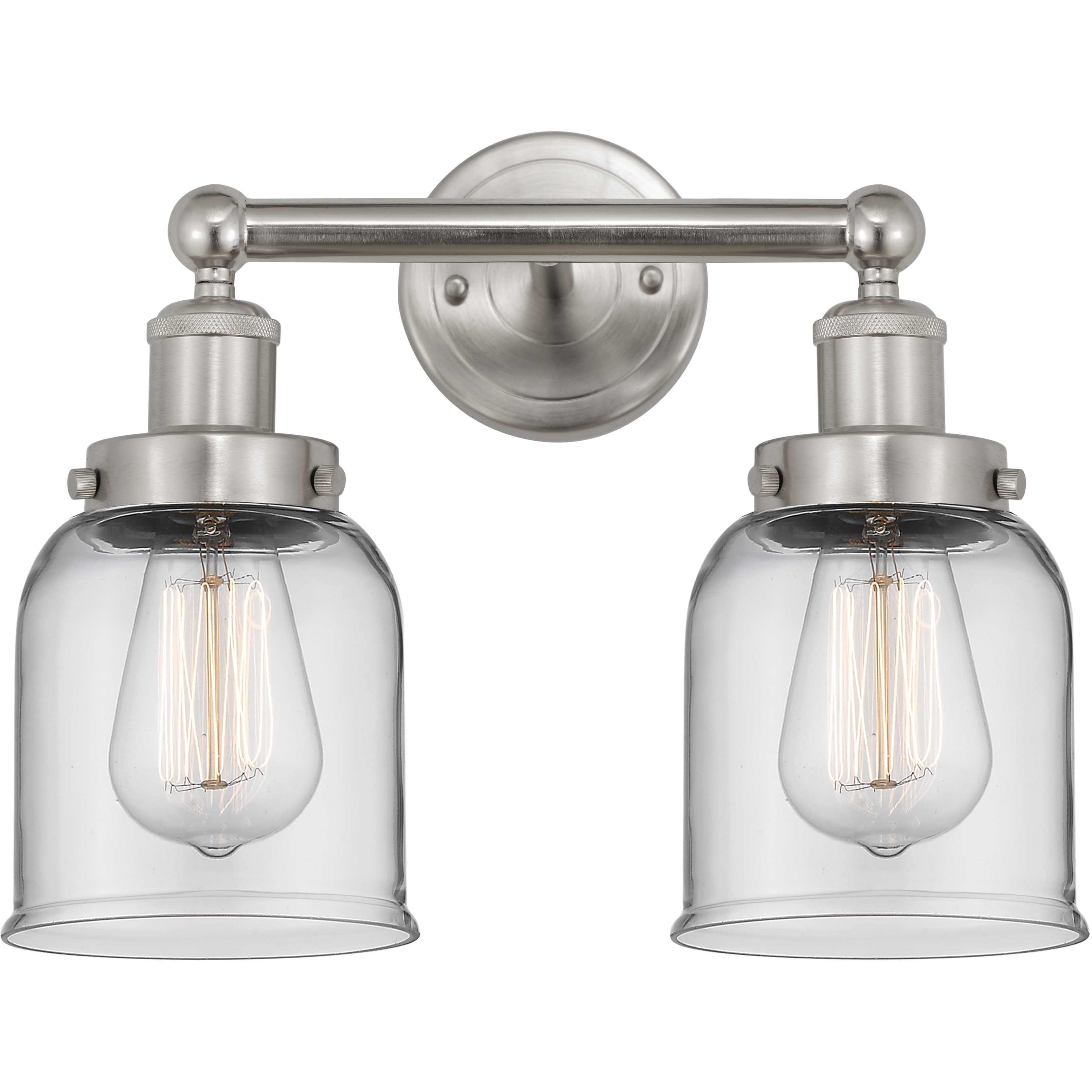Bell 2 Light 15.5 inch Brushed Satin Nickel Bath Vanity Light Wall Light