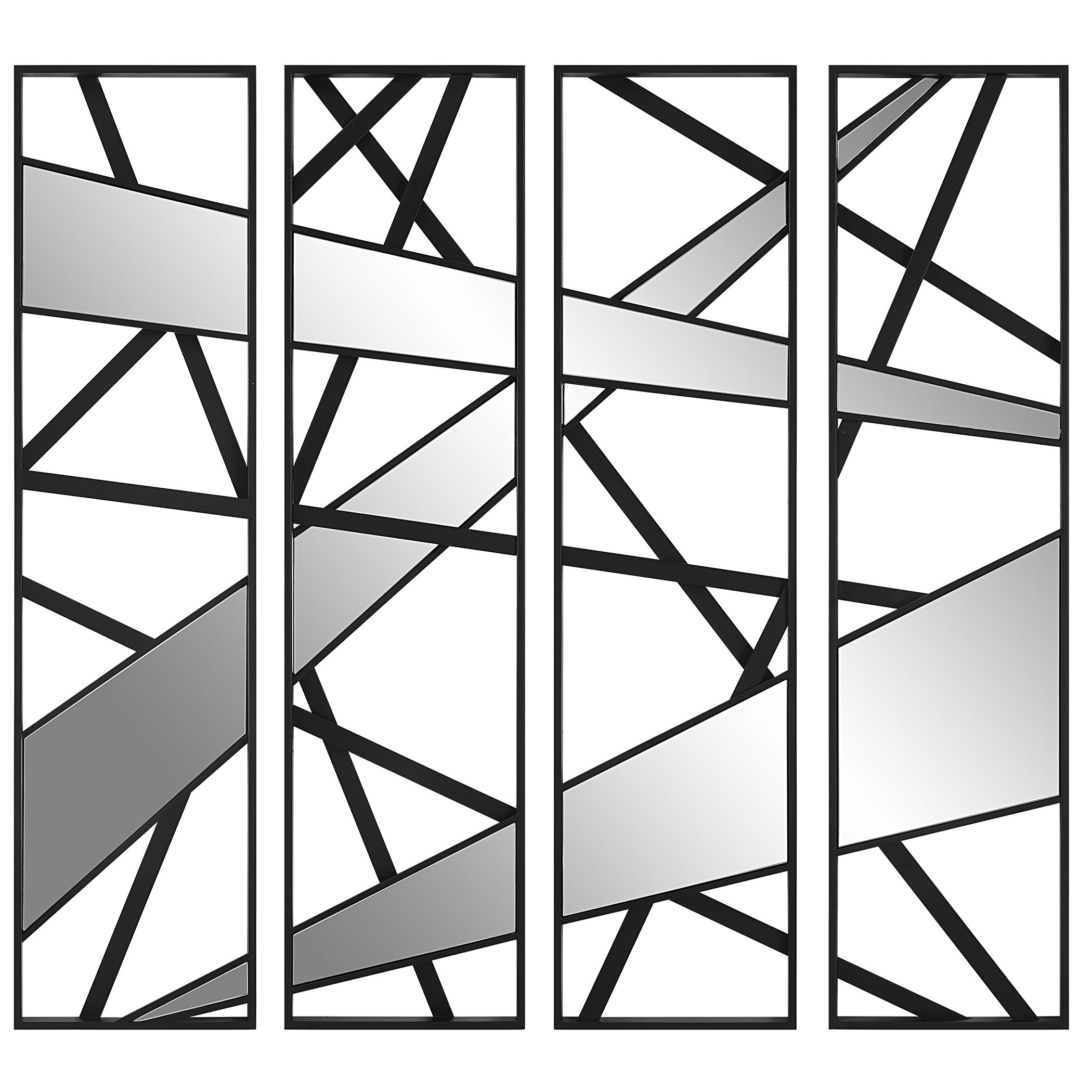 Looking Glass Satin Black Mirrored Wall Decor