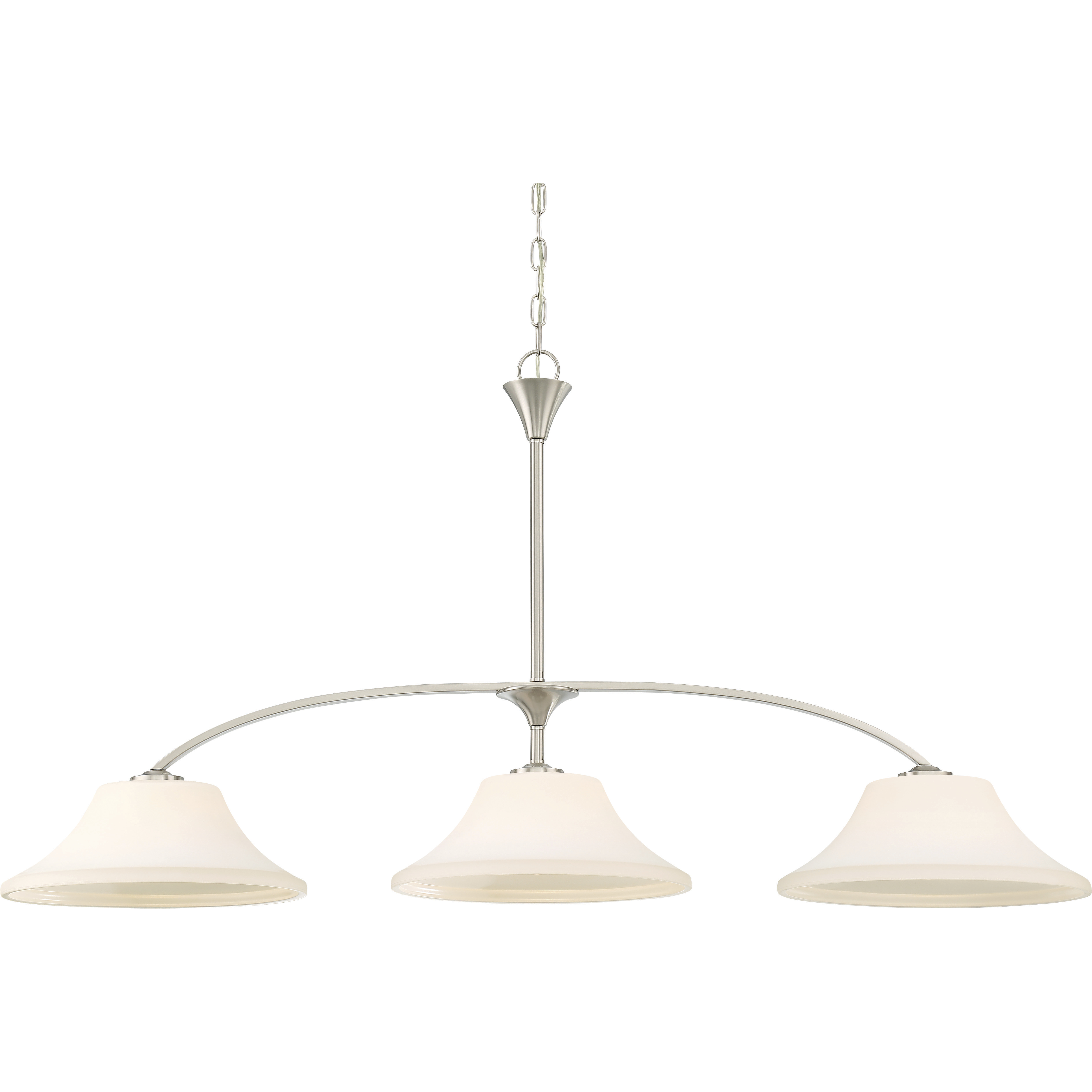 Fawn 3 Light 48.5 inch Brushed Nickel Island Pendant Ceiling Light
