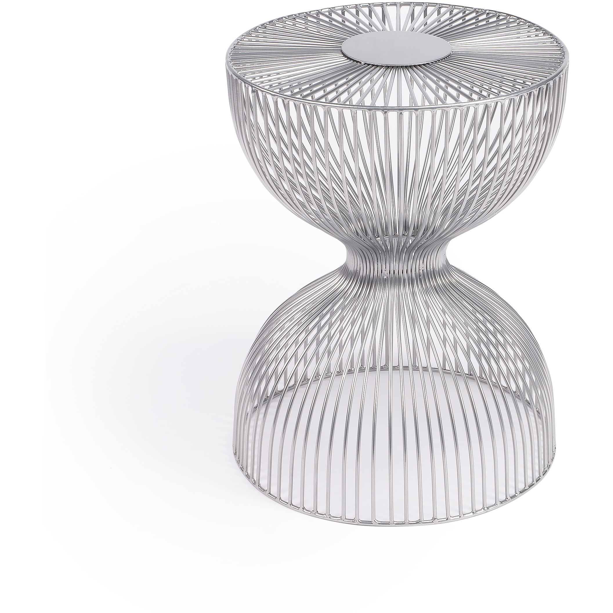Nicholas Silver Metal End or Side Table