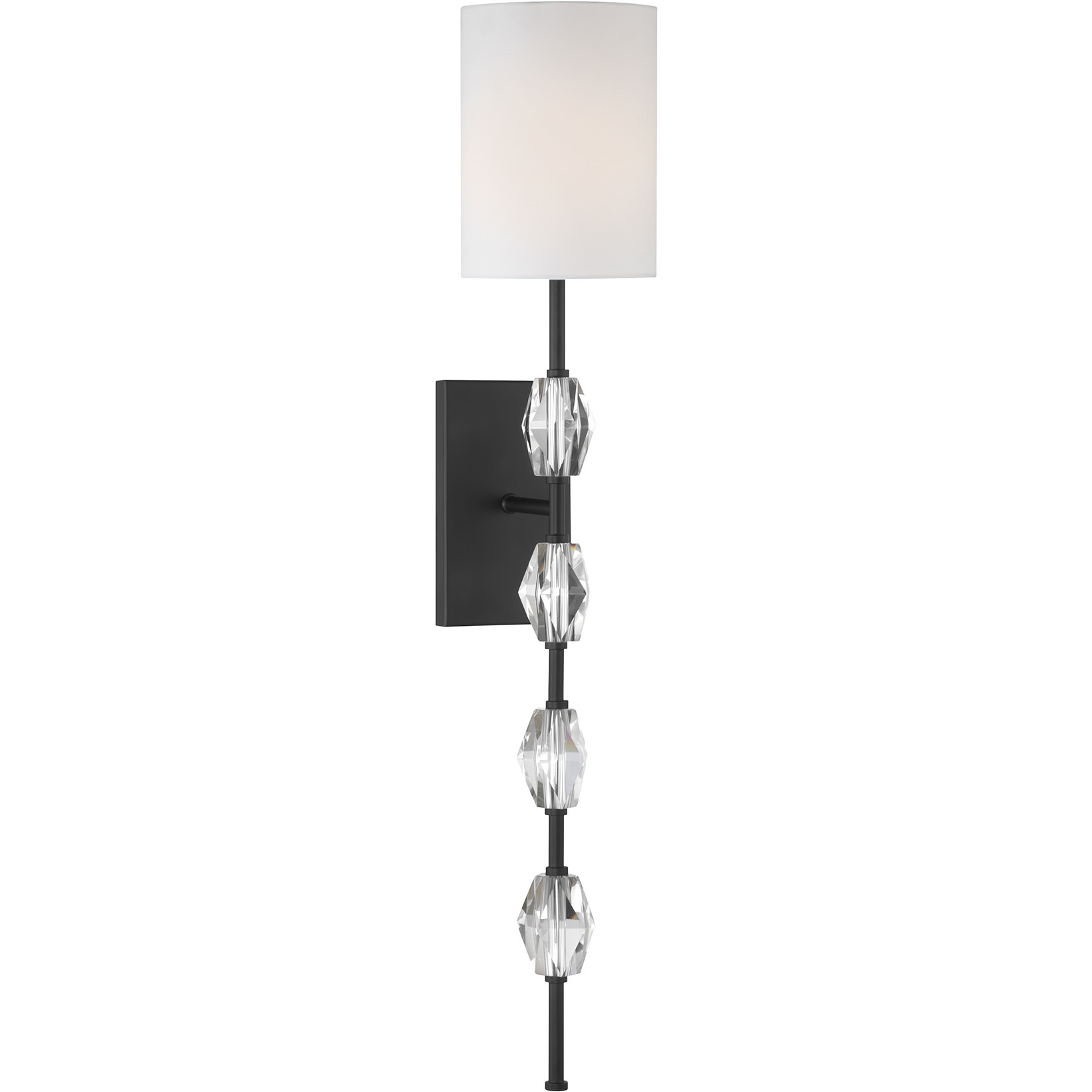Sebring 1 Light 6 inch Matte Black Wall Sconce Wall Light