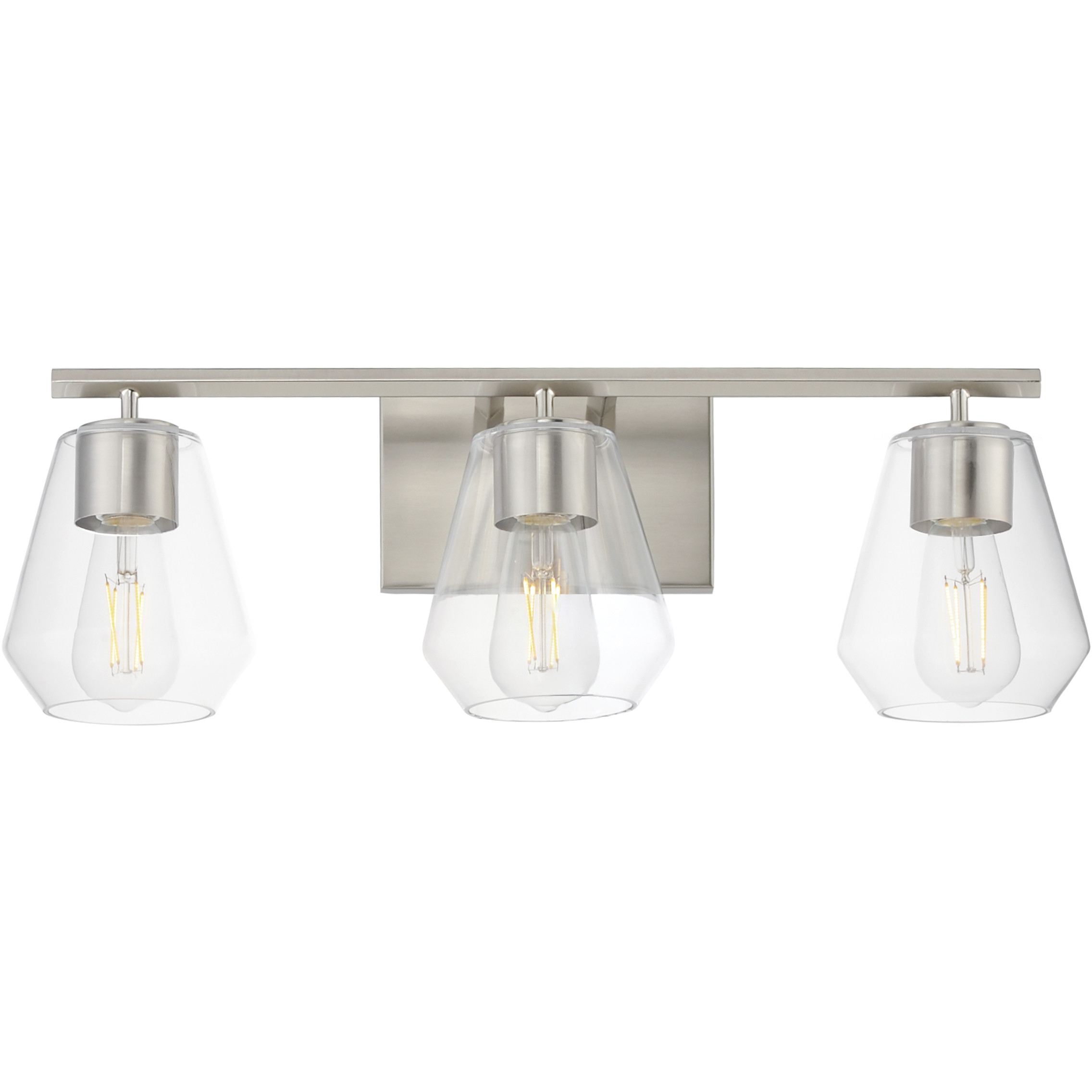Geode 3 Light 22.5 inch Satin Nickel Bath Vanity Wall Light