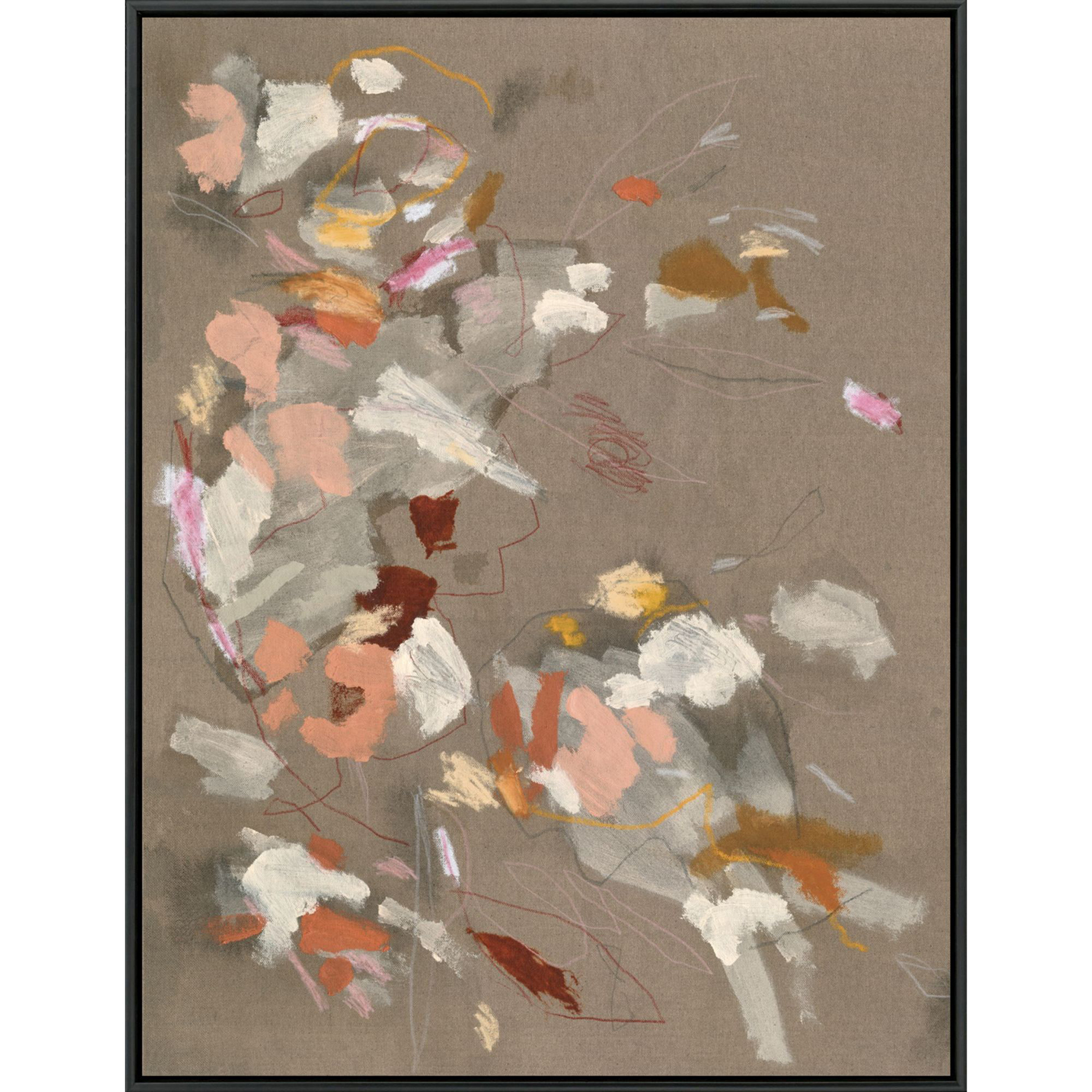 Scatter / Strew Beige and Orange and Pink and Rust Canvas
