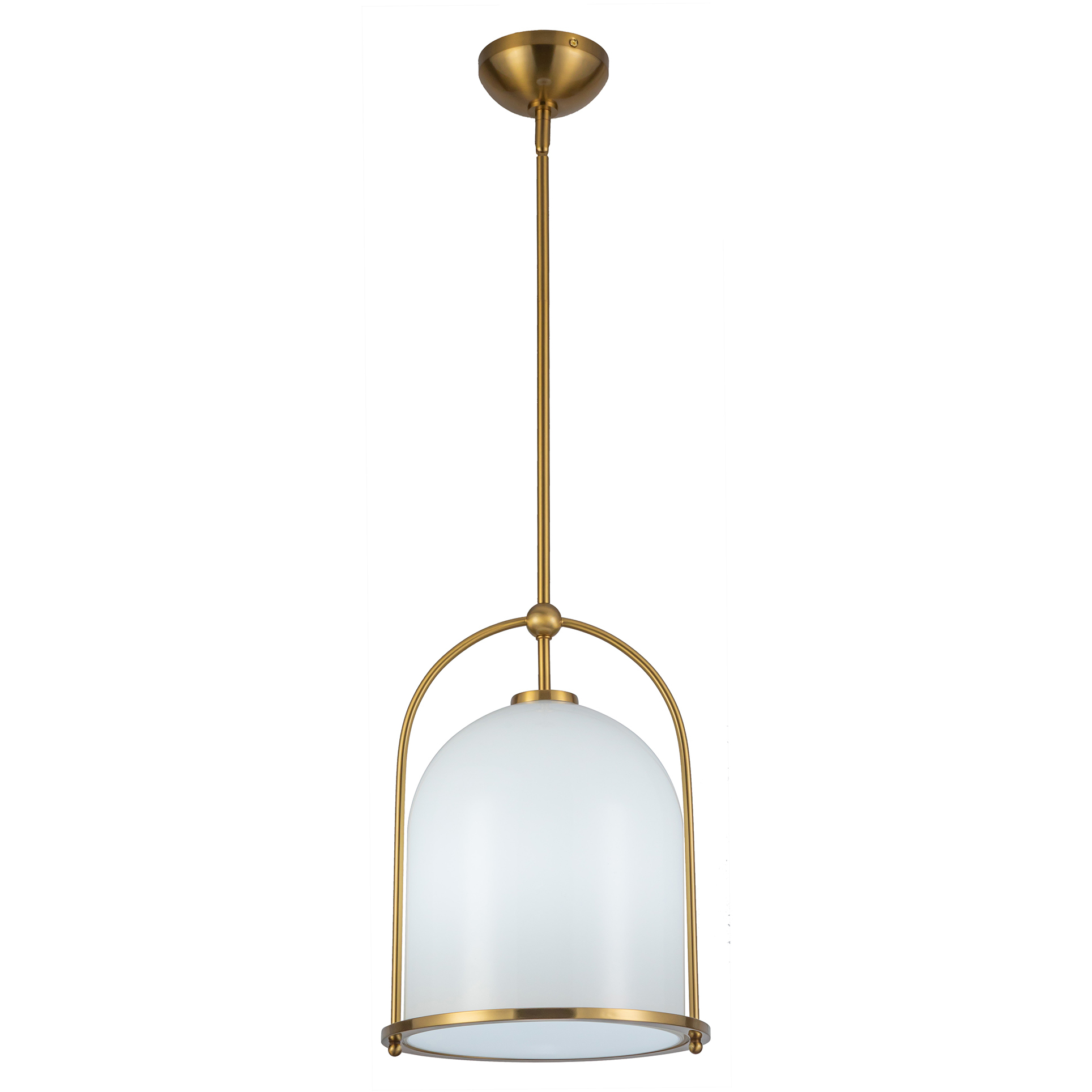 Dahlia 1 Light 11.5 inch Brushed Brass Pendant Ceiling Light