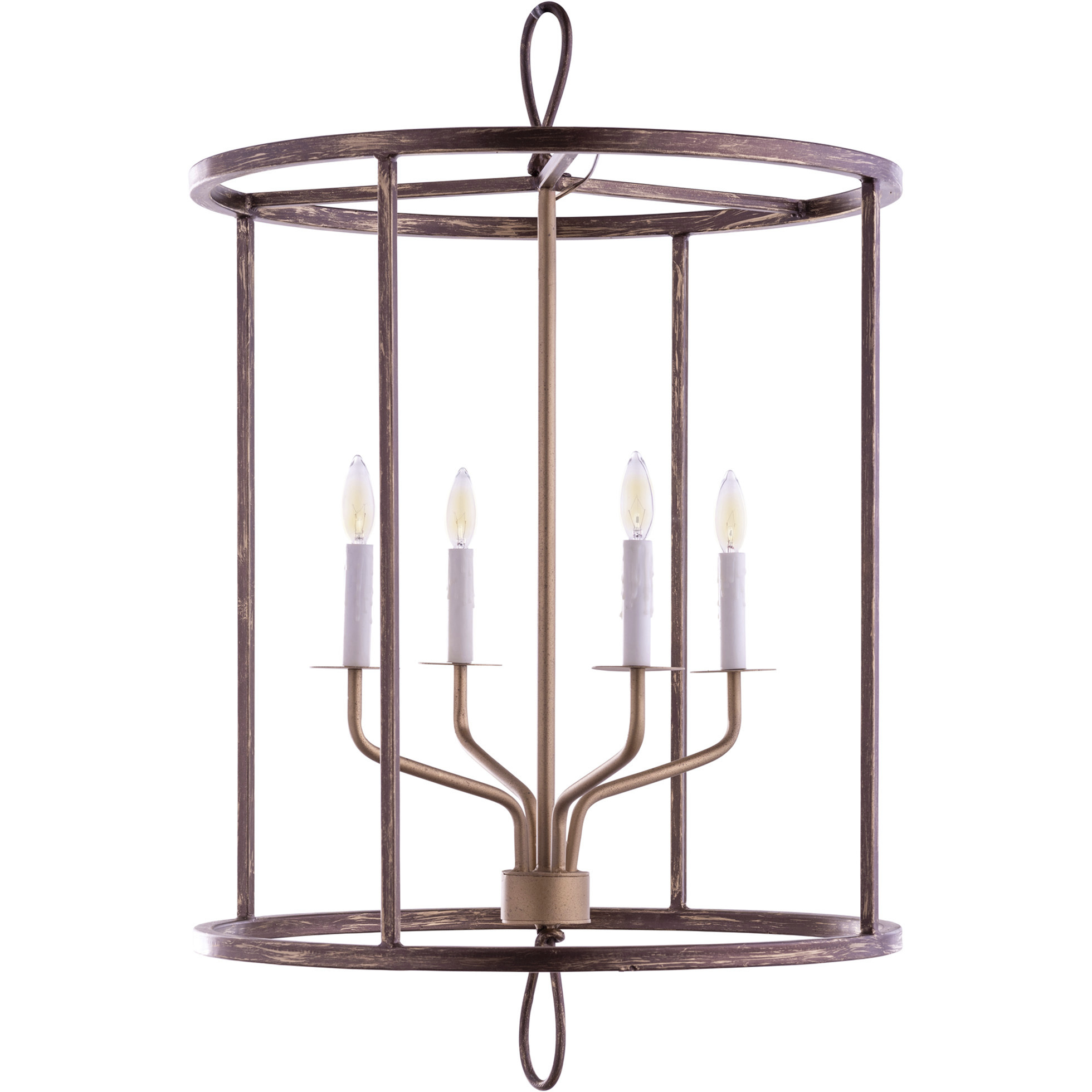 New Traditional 4 Light Marsh Reed and Spartina Gold Pendant Ceiling Light