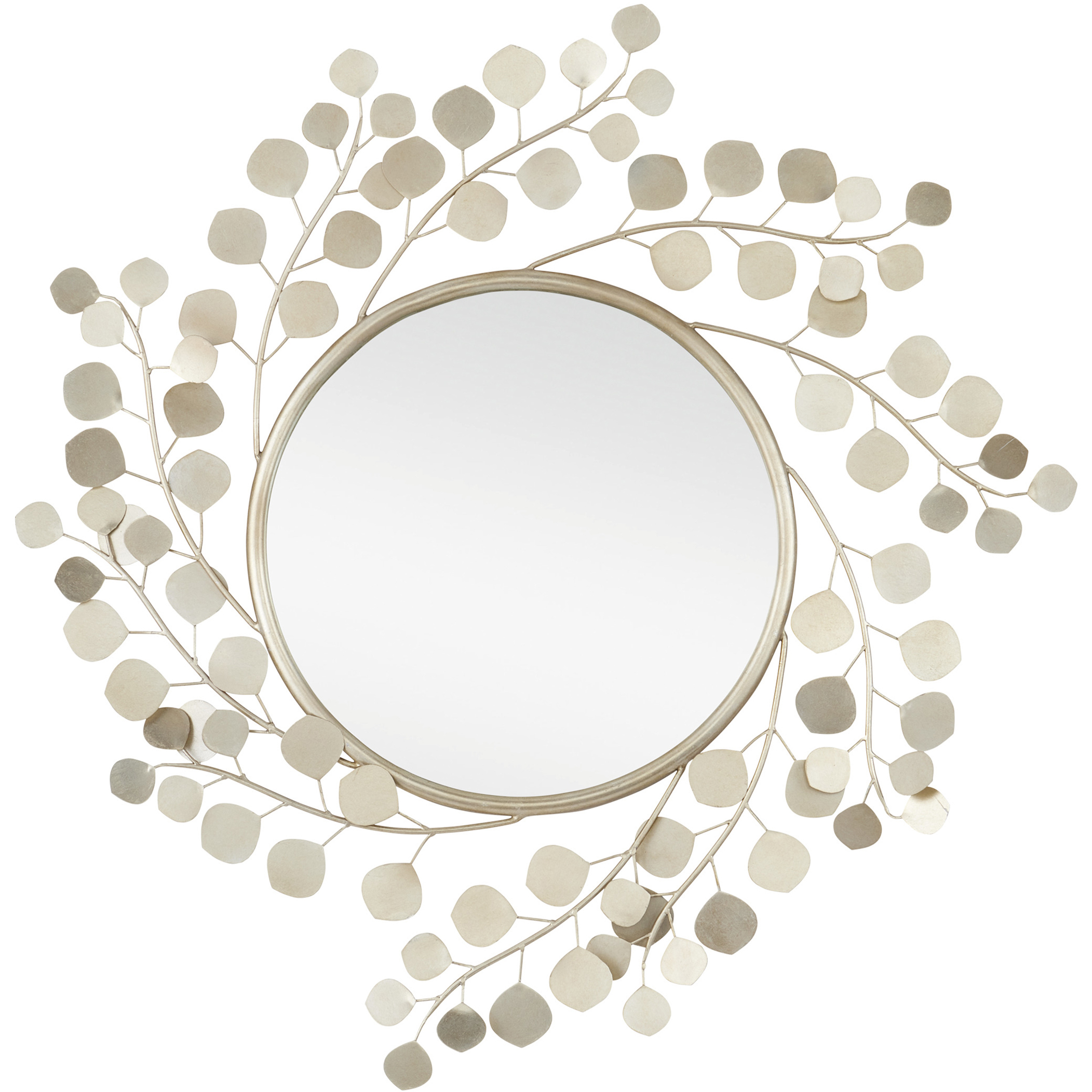 Lunaria 37.5 X 37.5 inch Contemporary Silver Leaf Mirror