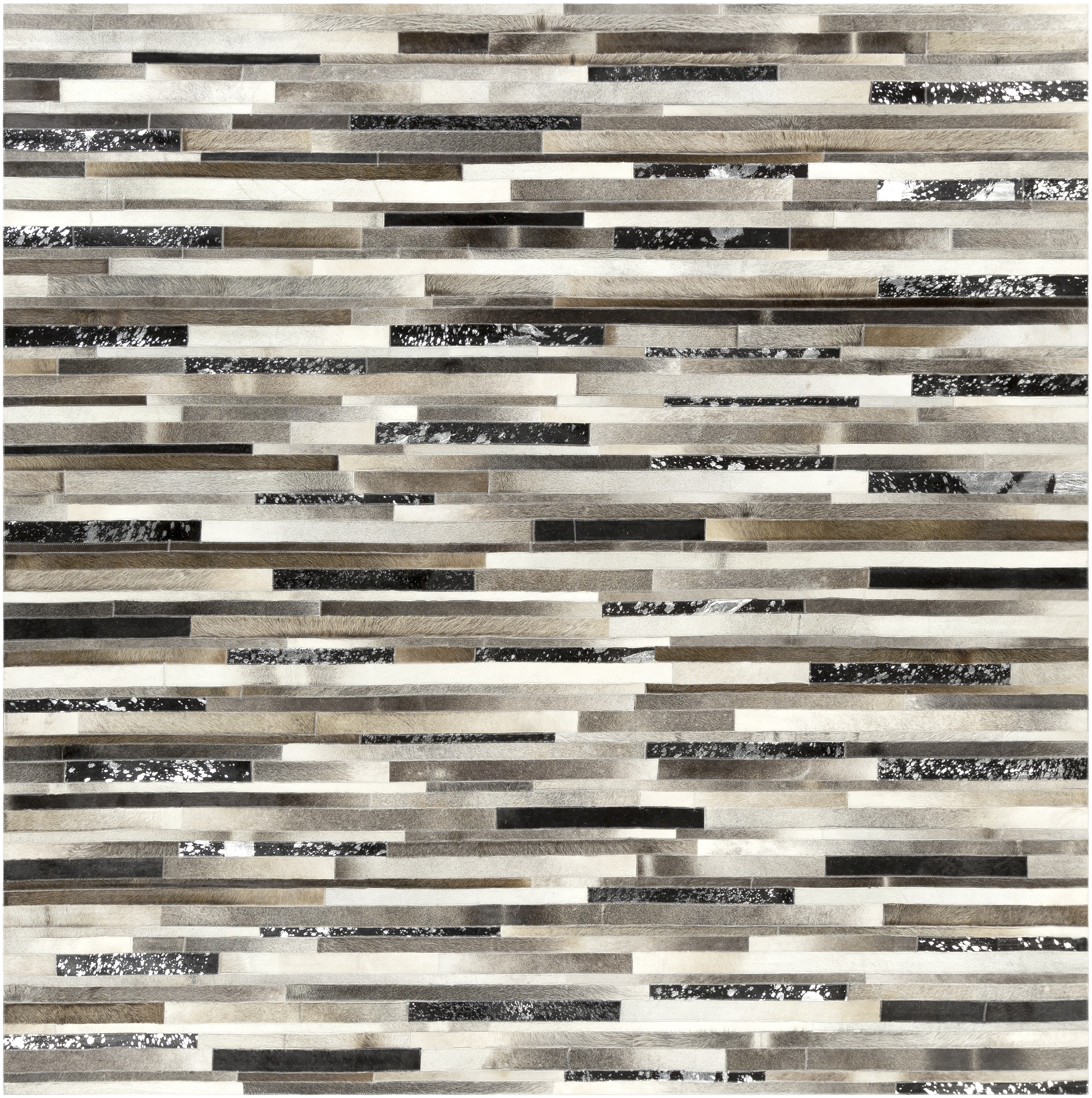 Trail 96 X 96 inch Black Rug in 8 Ft Square, Square