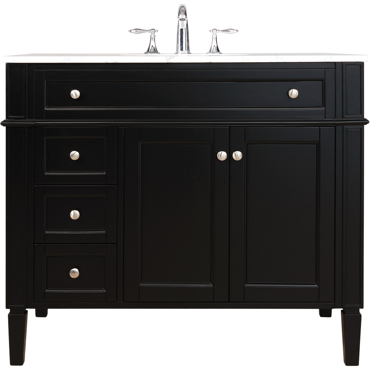 Park Avenue 40 X 21.5 X 35 inch Black Vanity Sink Set