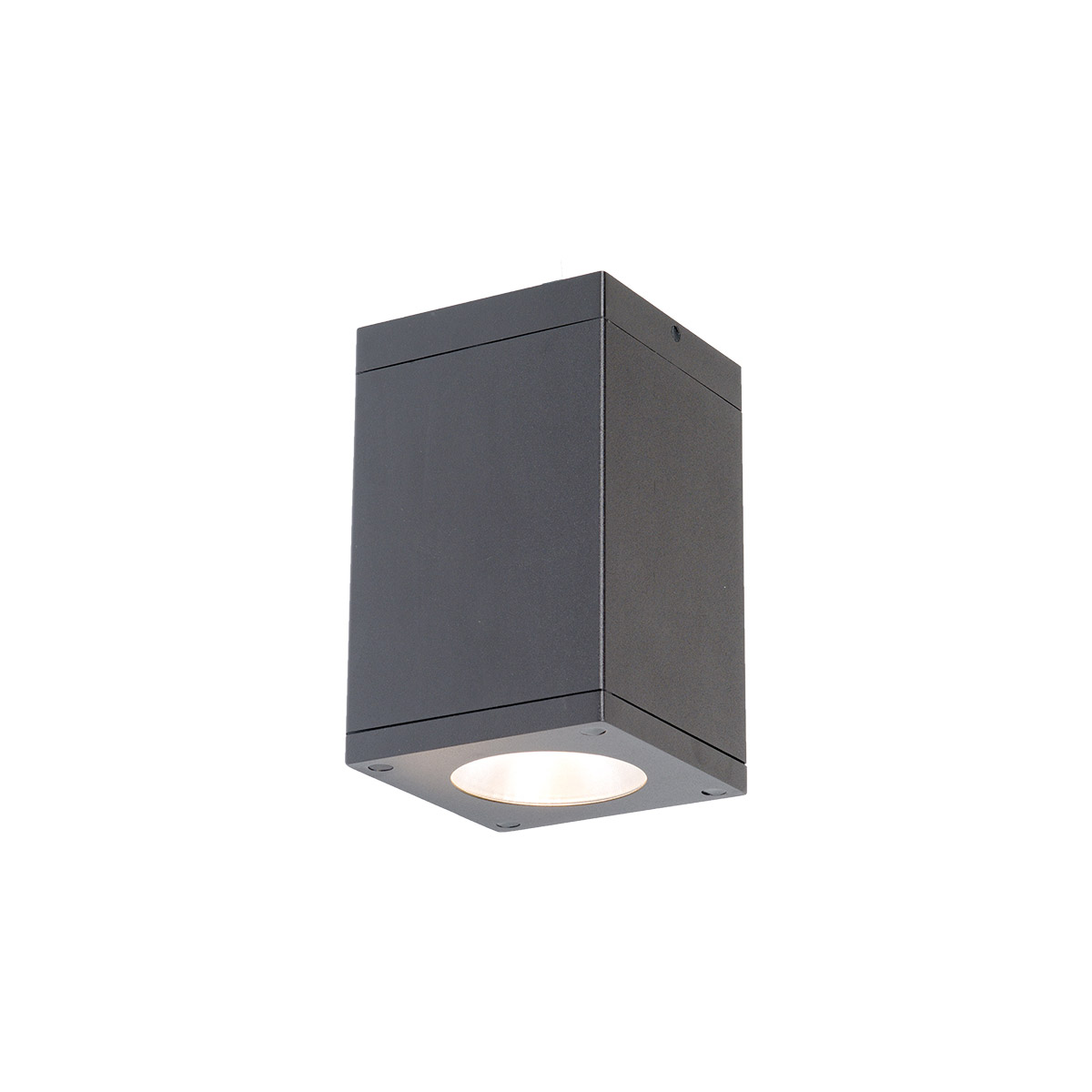 Cube Arch LED 5.5 inch Graphite Outdoor Flush in Spot, 85, 4000K