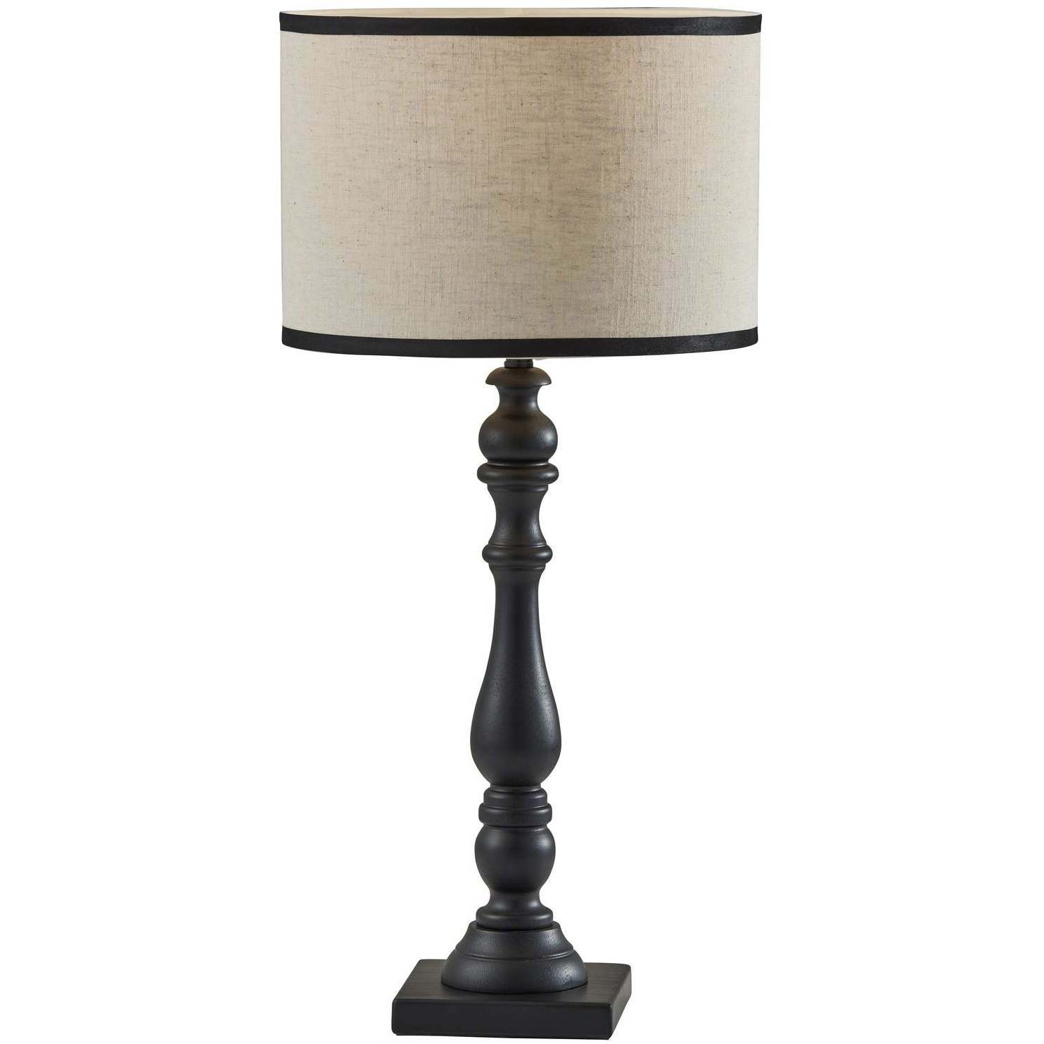 Zeek 27.75 inch 100.00 watt Black Wood Table Lamp Portable Light
