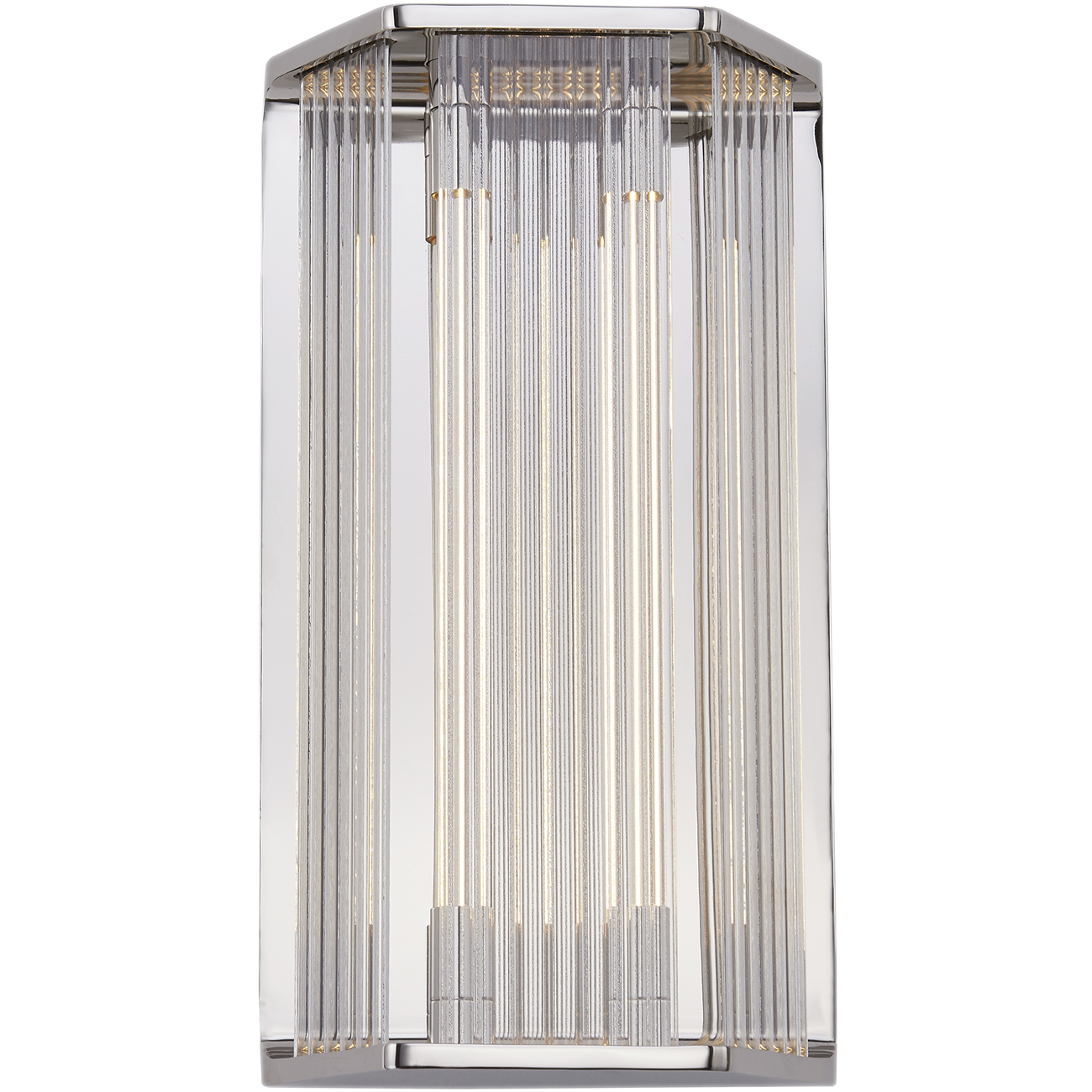 Sabre LED 8.63 inch Polished Nickel/Ribbed Glass ADA Wall/Ceiling Light Wall Light