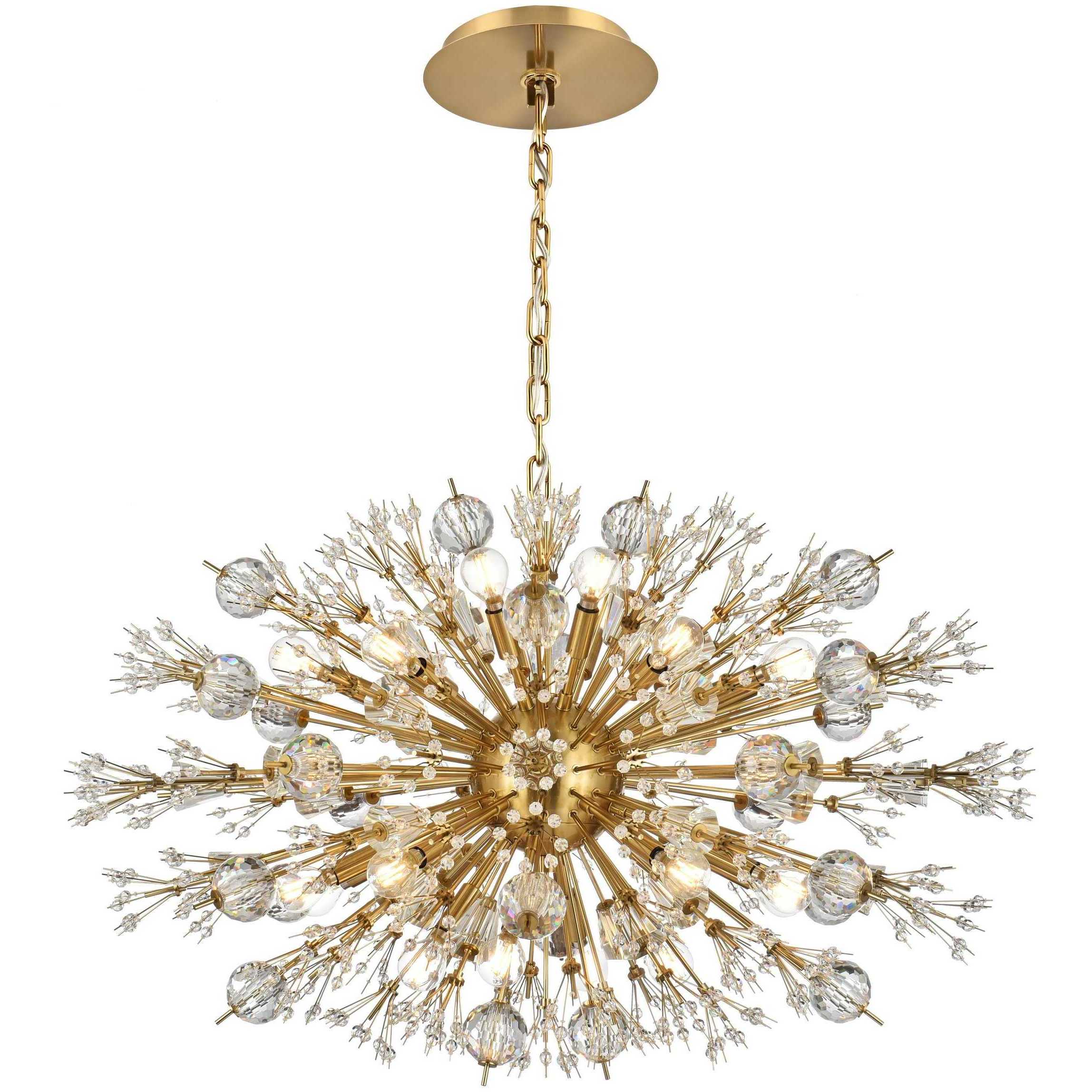 Vera 24 Light 23 inch Gold Pendant Ceiling Light in Satin Gold