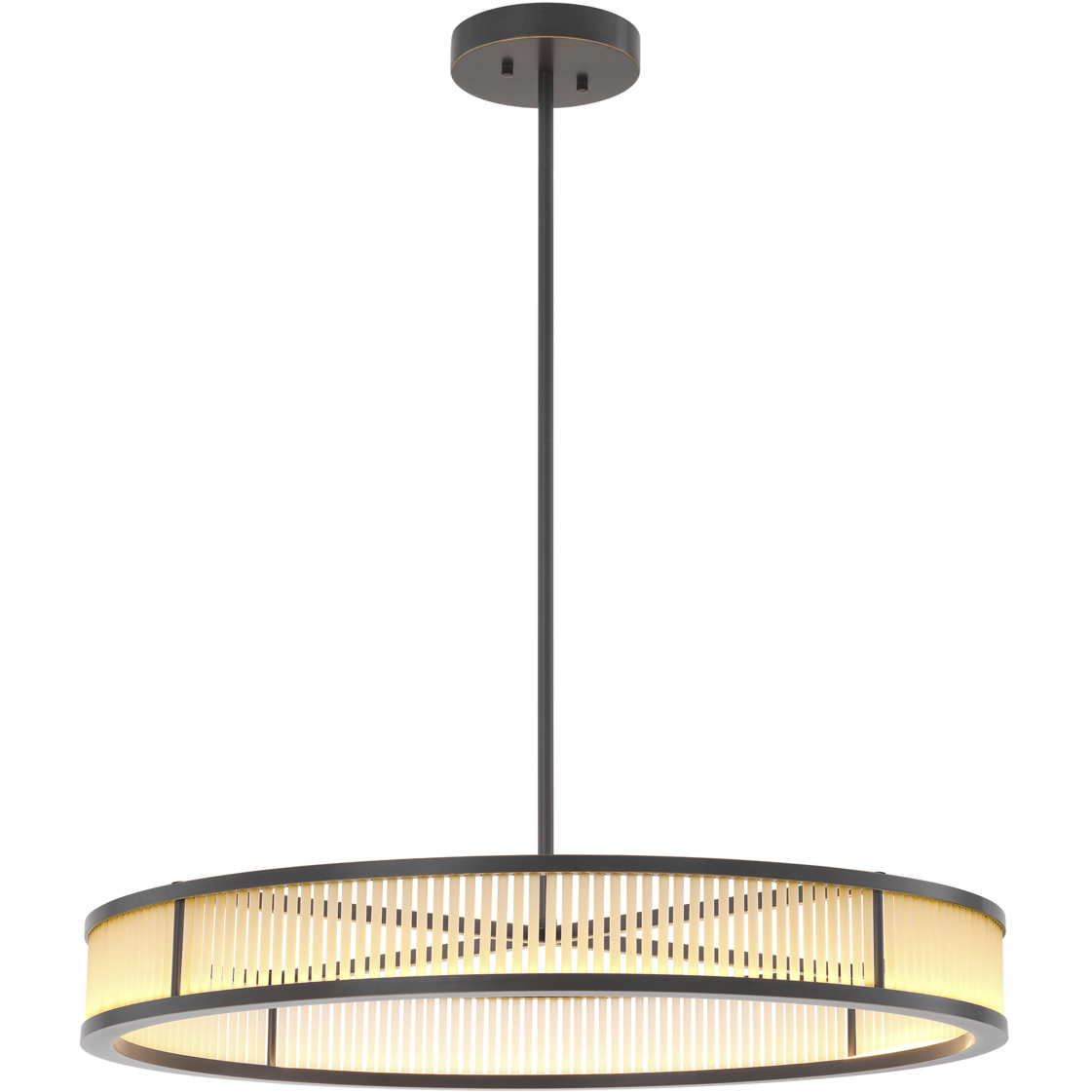 Thibaud 35.43 inch Bronze Highlight and Frosted Glass Chandelier Ceiling Light