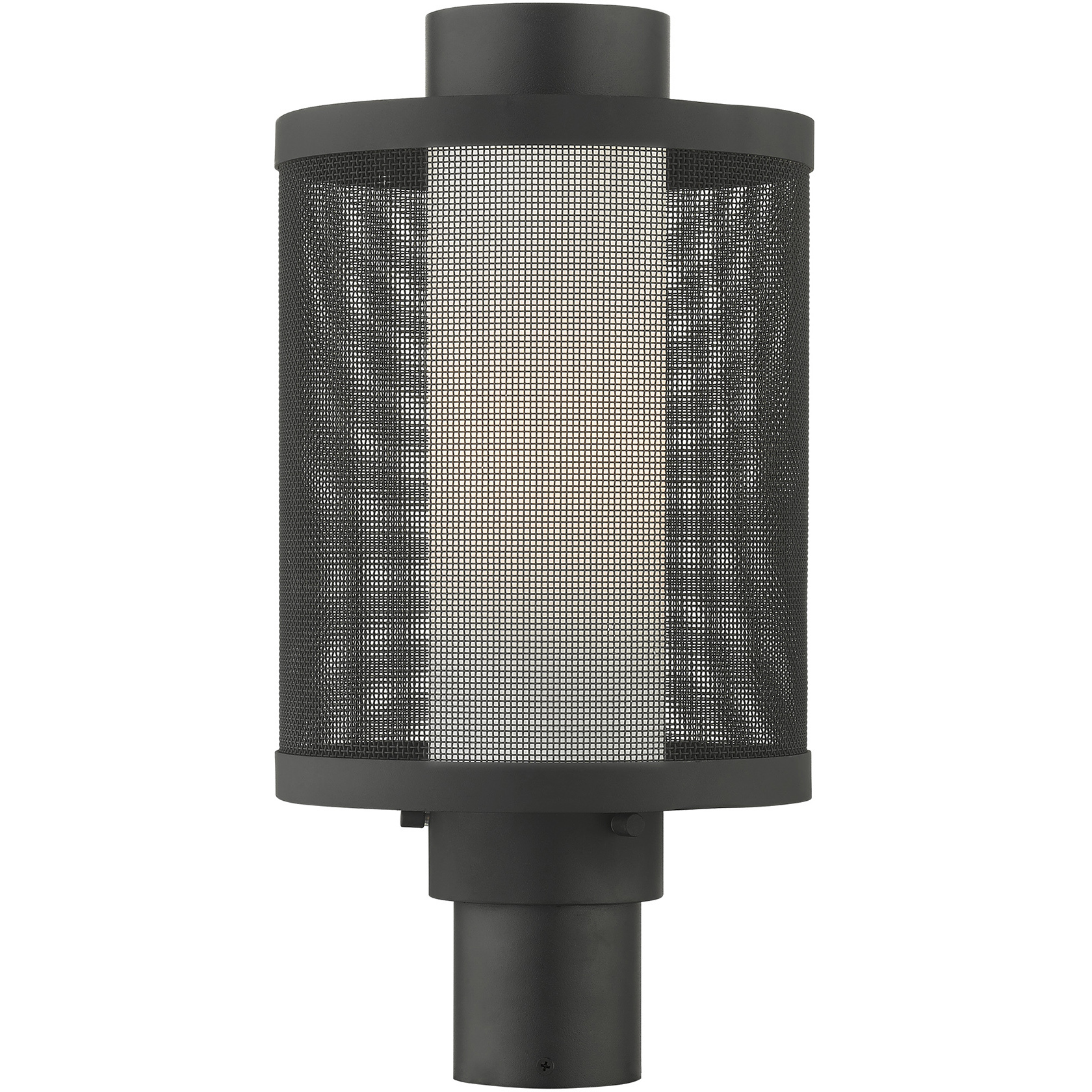 Nottingham 1 Light 18 inch Textured Black Outdoor Post Top Lantern