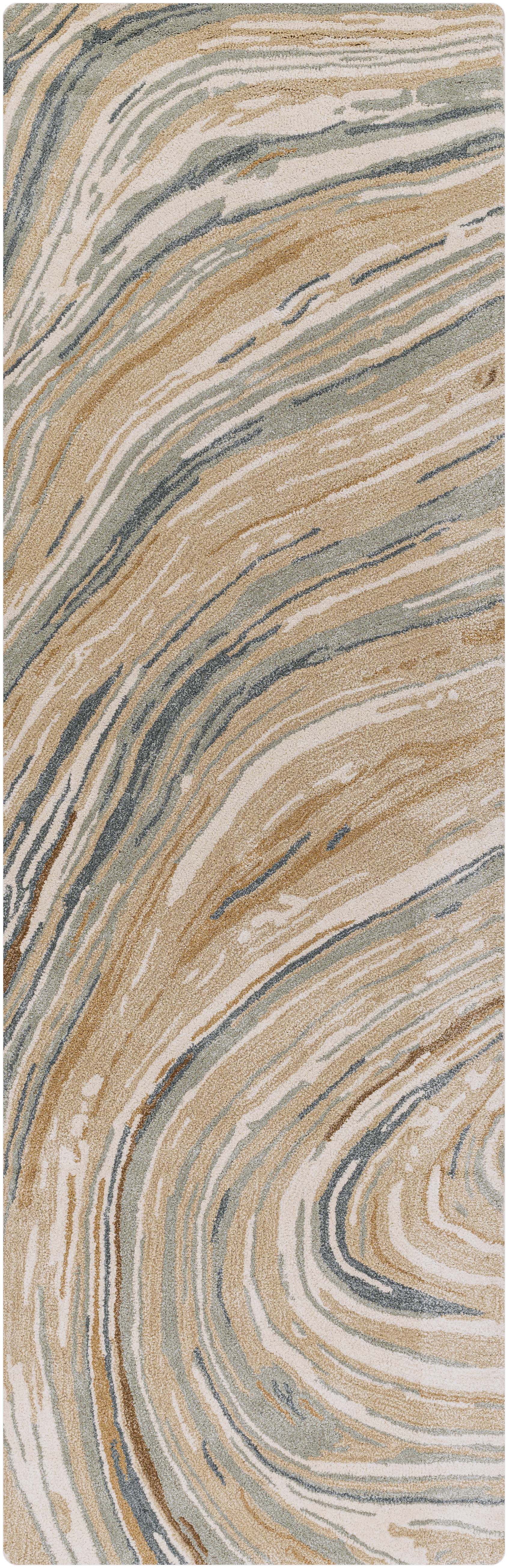 Kavita 96 X 30 inch Tan Rug in 2.5 x 8, Runner
