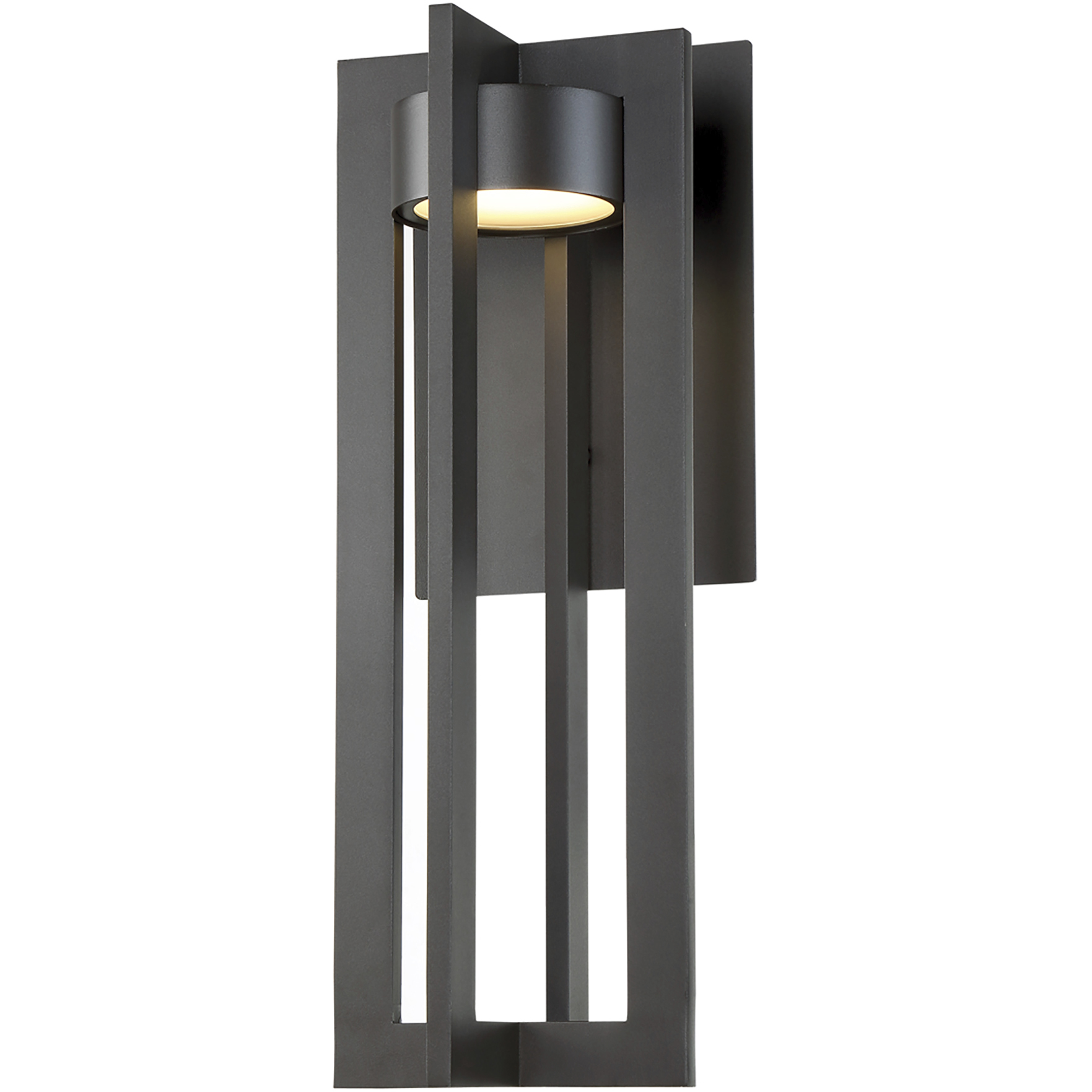 Chamber LED 20.06 inch Bronze Outdoor Wall Light, dweLED