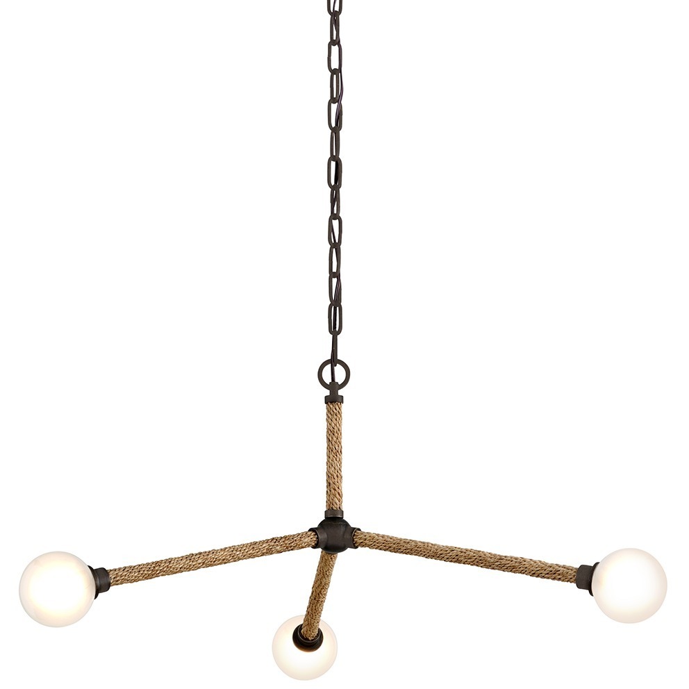 Nomad 3 Light 36.75 inch Bronze Chandelier Ceiling Light