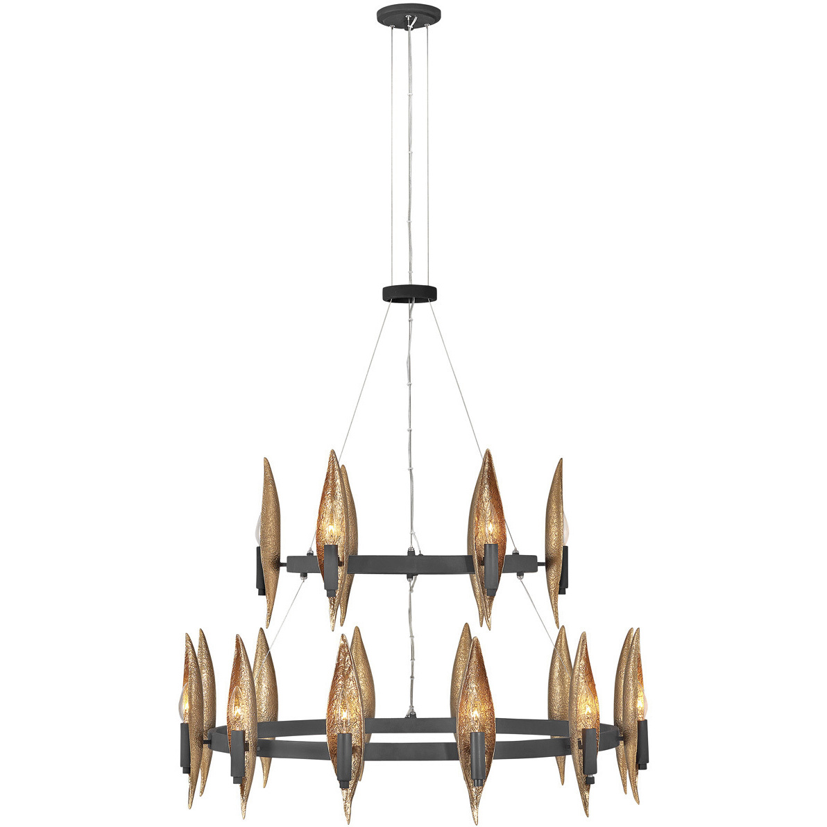 Willow LED 36 inch Carbon Black Chandelier Ceiling Light