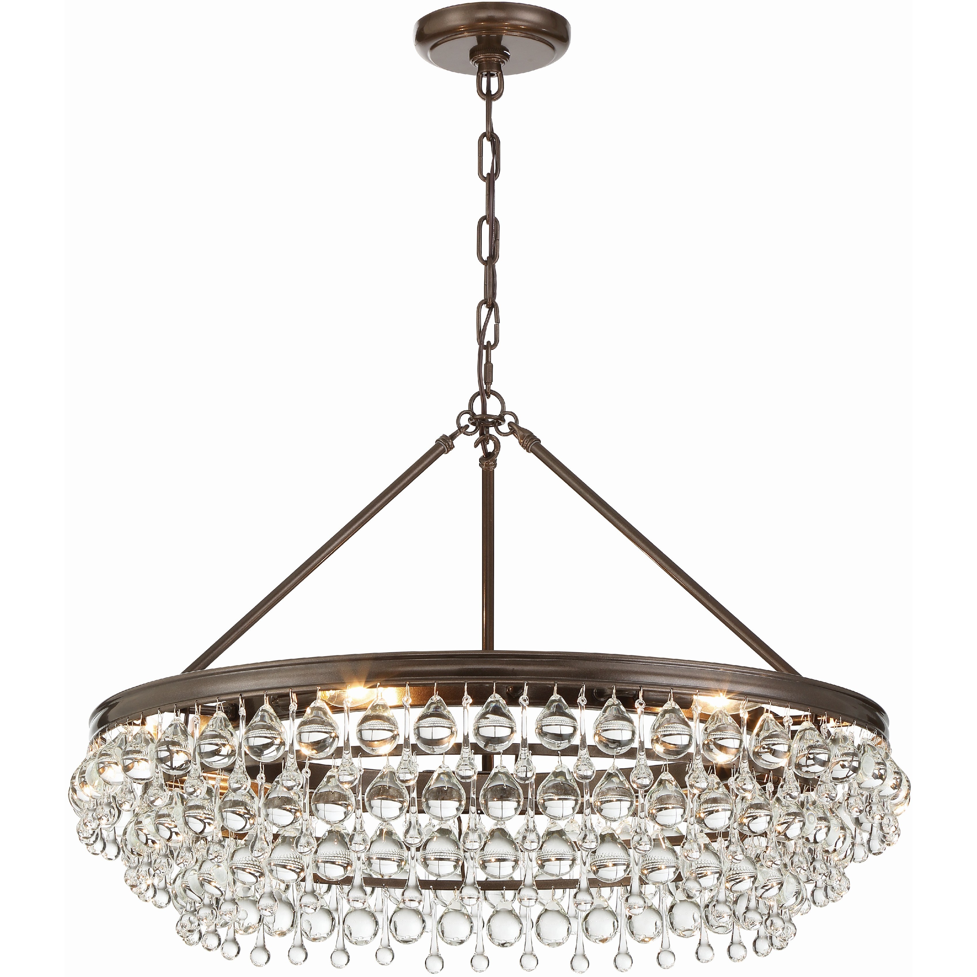 Crystorama 275 VZ Calypso 6 Light 30 inch Vibrant Bronze Chandelier Ceiling Light
