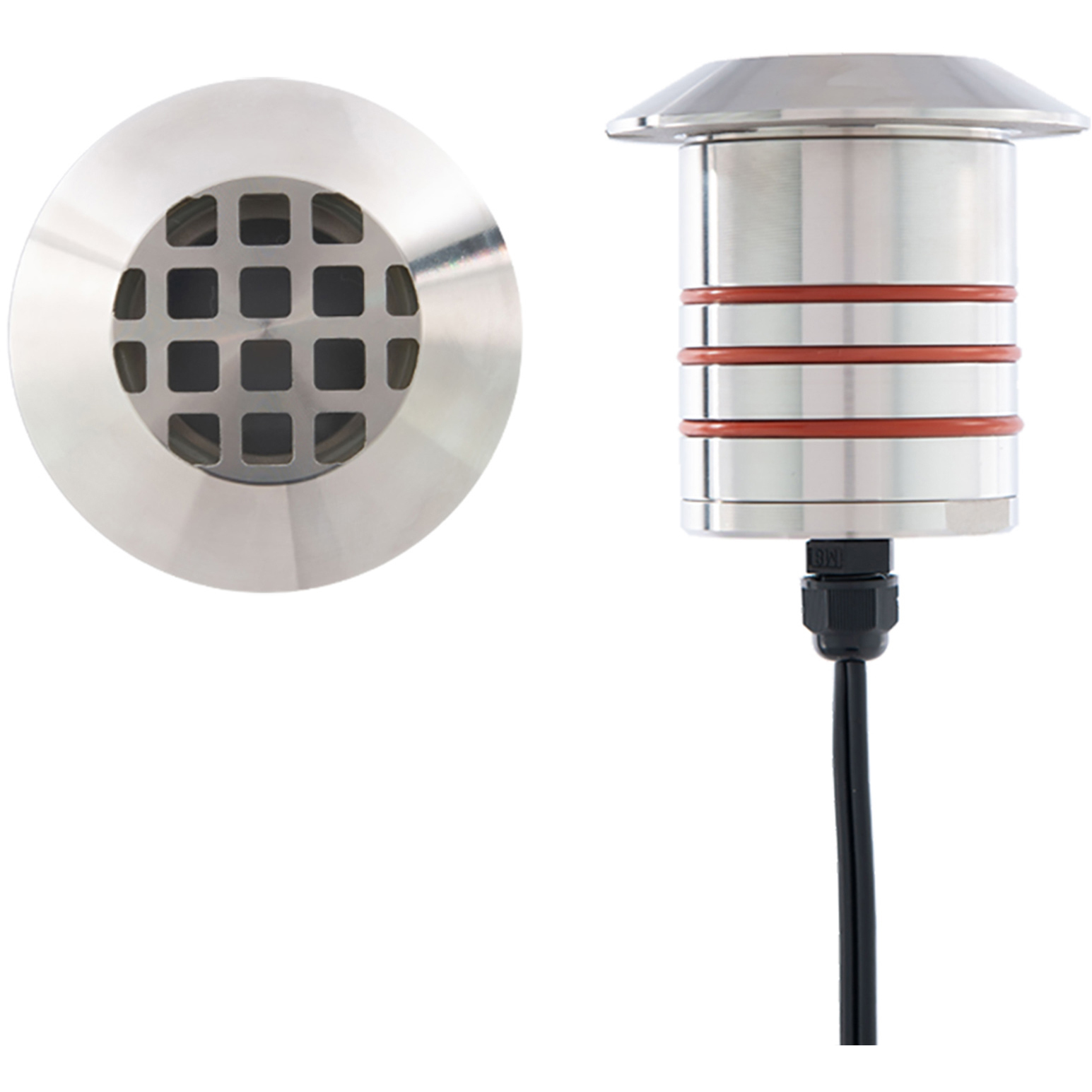 Inground Recessed Light 12 4.1 watt Stainless Steel Path Indicator Light in 2700K Warm LED, WAC Landscape