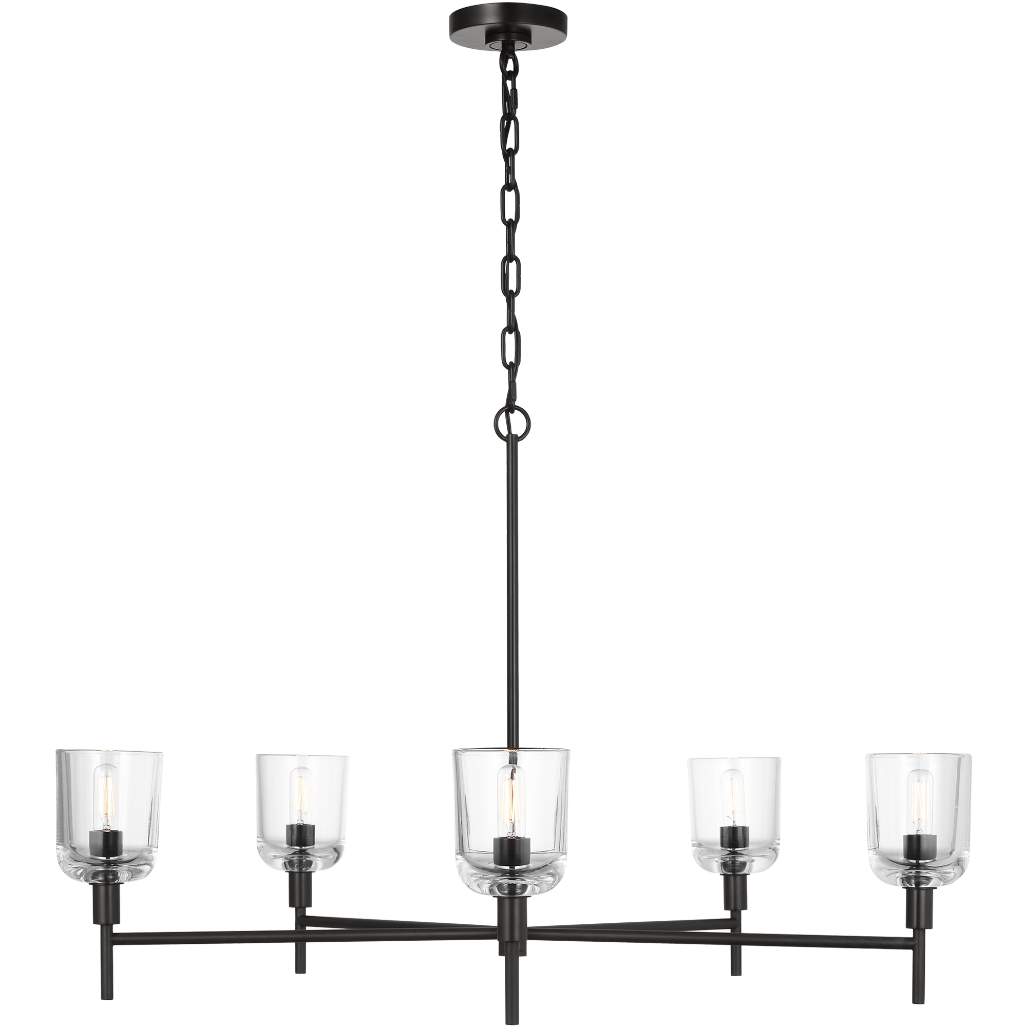 Thom Filicia Hartley 5 Light 36 inch Aged Iron Chandelier Ceiling Light