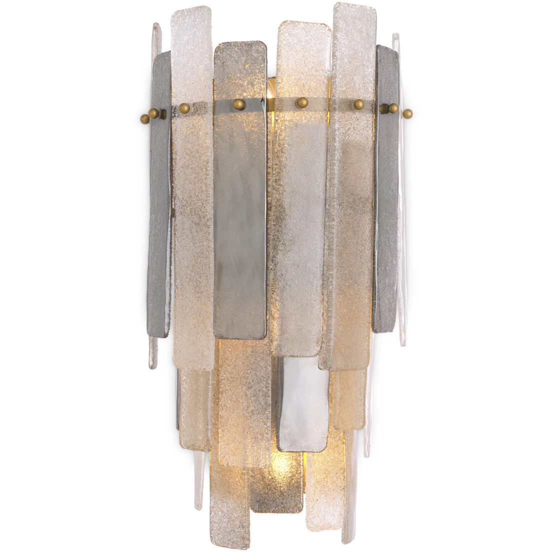 Greyson 3 Light 11.22 inch Antique Brass and Hand Blown Glass Wall Lamp Wall Light