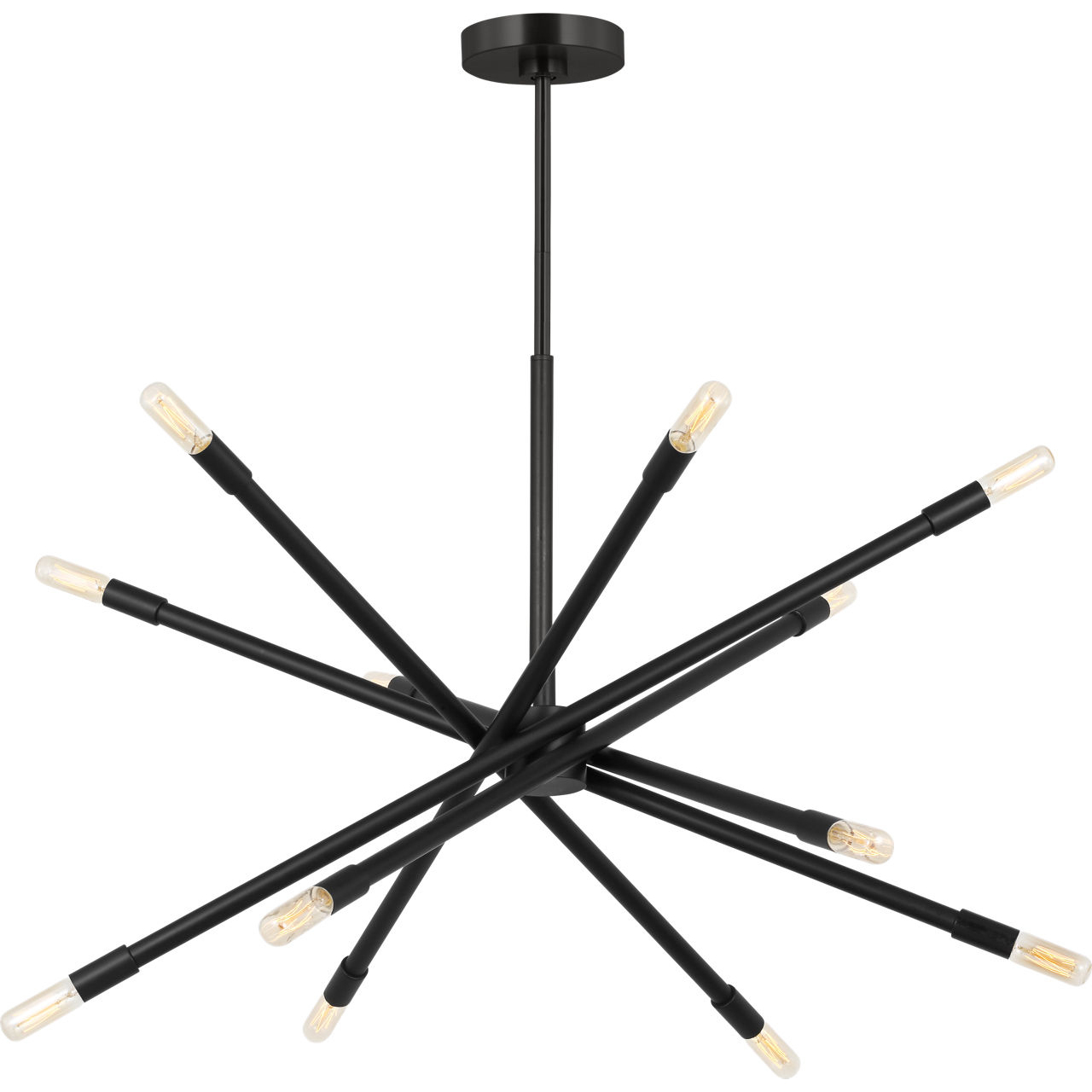 C&M by Chapman & Myers Eastyn 12 Light 29.75 inch Midnight Black Chandelier Ceiling Light