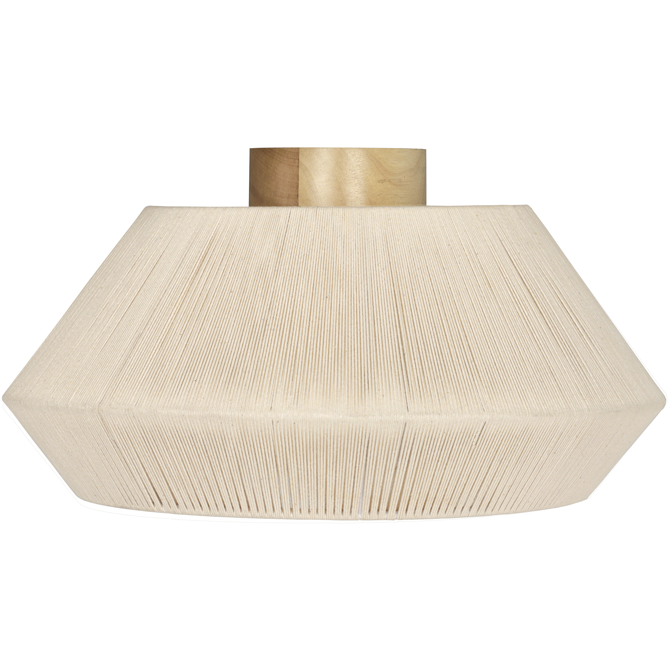 Lanier 1 Light 19 inch Wood and Cream Flush Mount Ceiling Light
