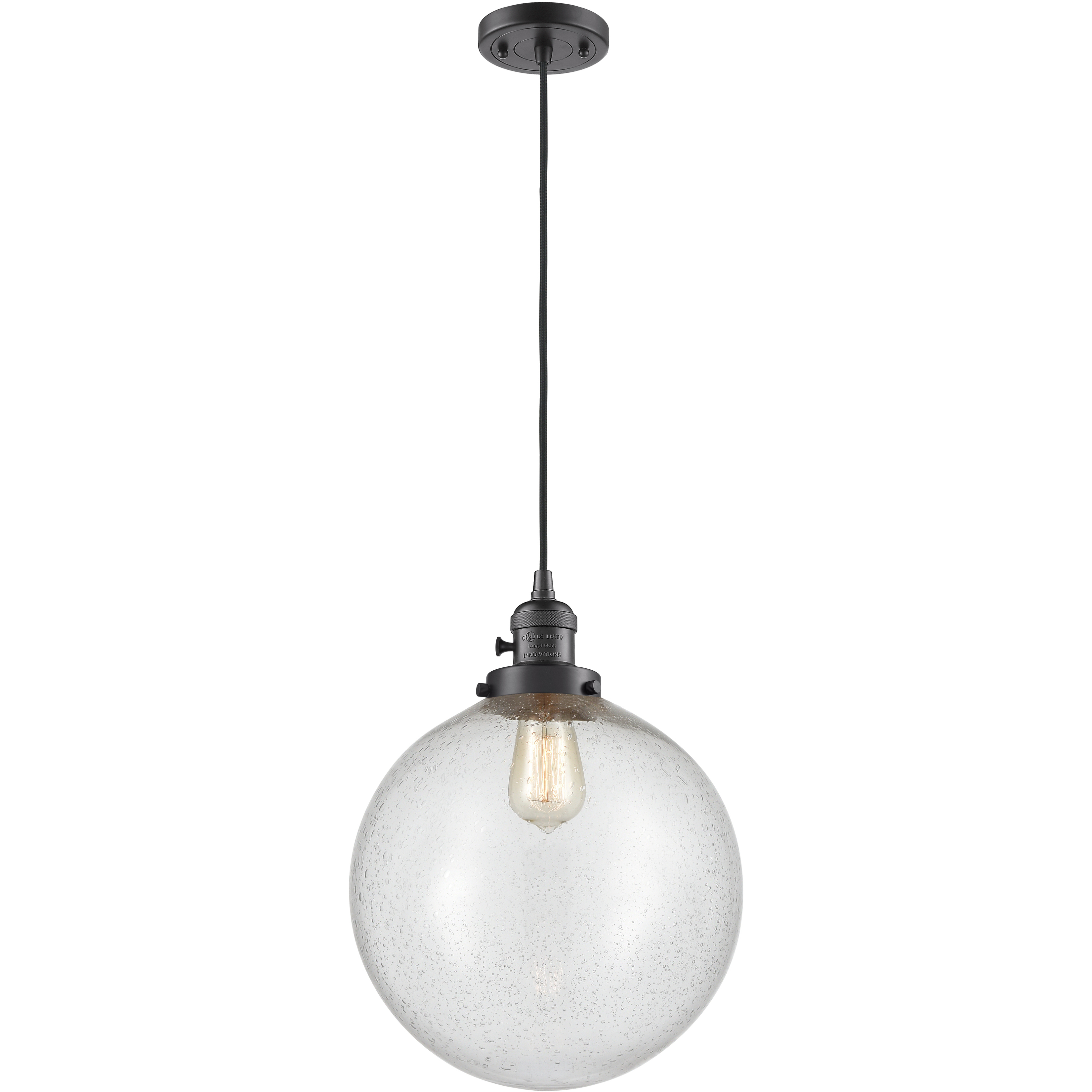 Franklin Restoration Beacon LED 12 inch Oil Rubbed Bronze Mini Pendant Ceiling Light in Seedy