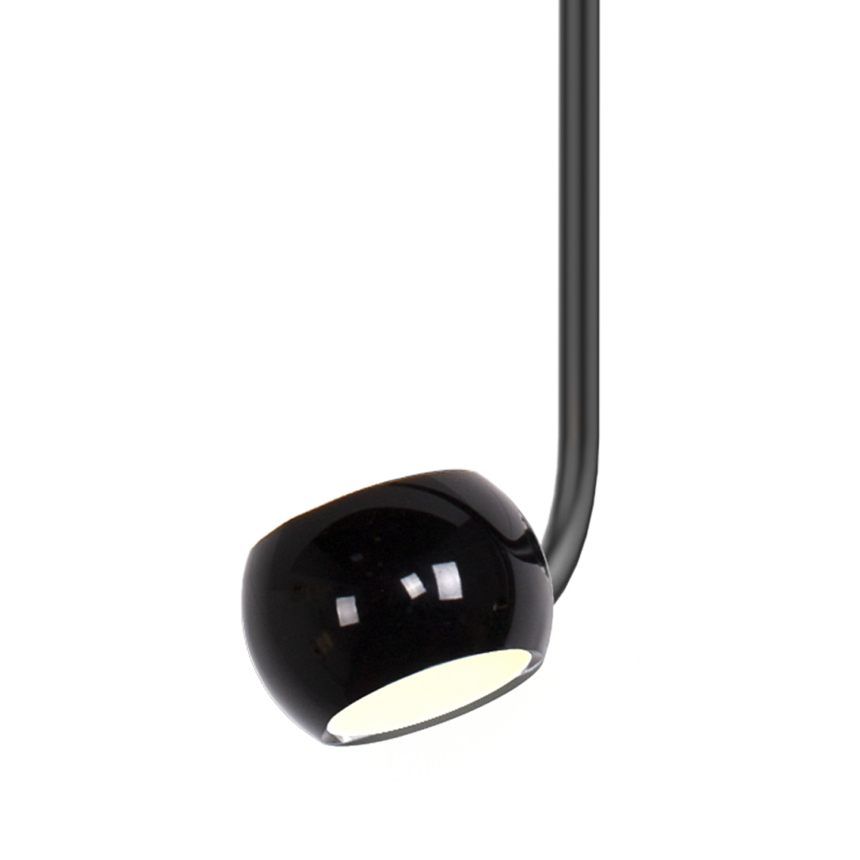 Flux LED 4.75 inch Glossy Black Pendant Ceiling Light