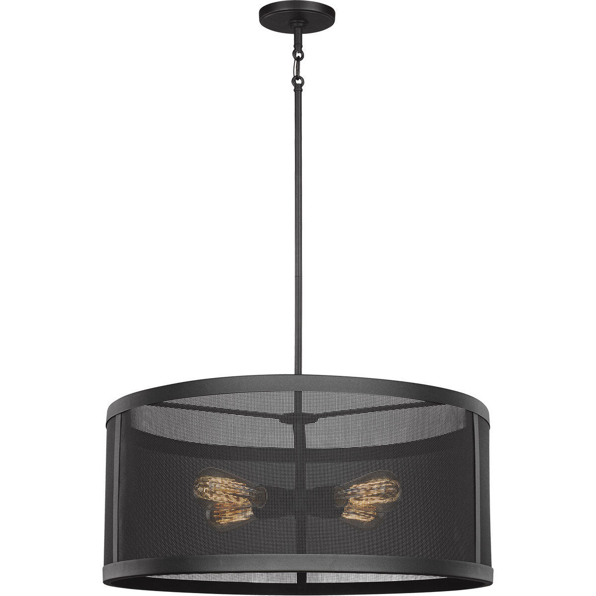Gereon 4 Light 24 inch Black Pendant Ceiling Light