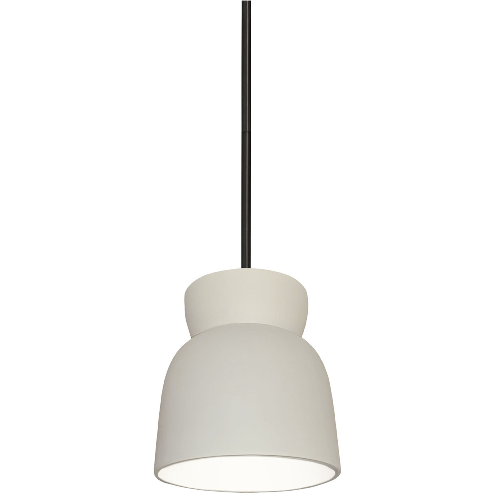Radiance Collection LED 7.5 inch Bisque with Brushed Nickel Pendant Ceiling Light