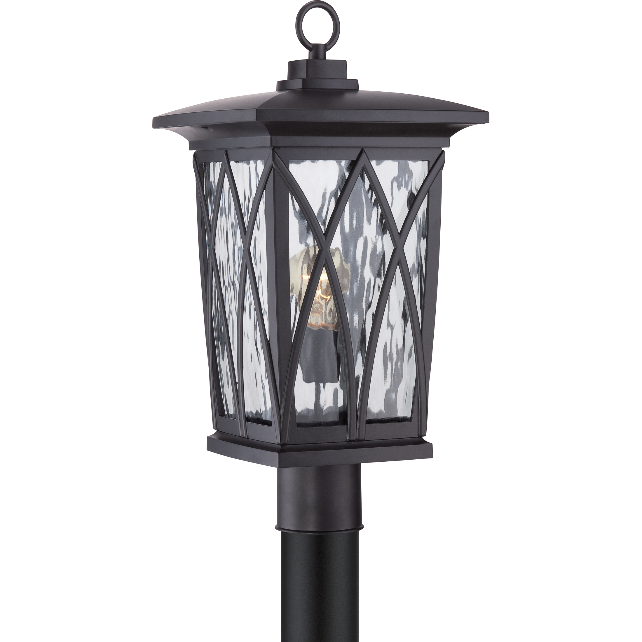 Quoizel Grover 1 Light 21 inch Mystic Black Outdoor Post Lantern GVR9010K - Open Box