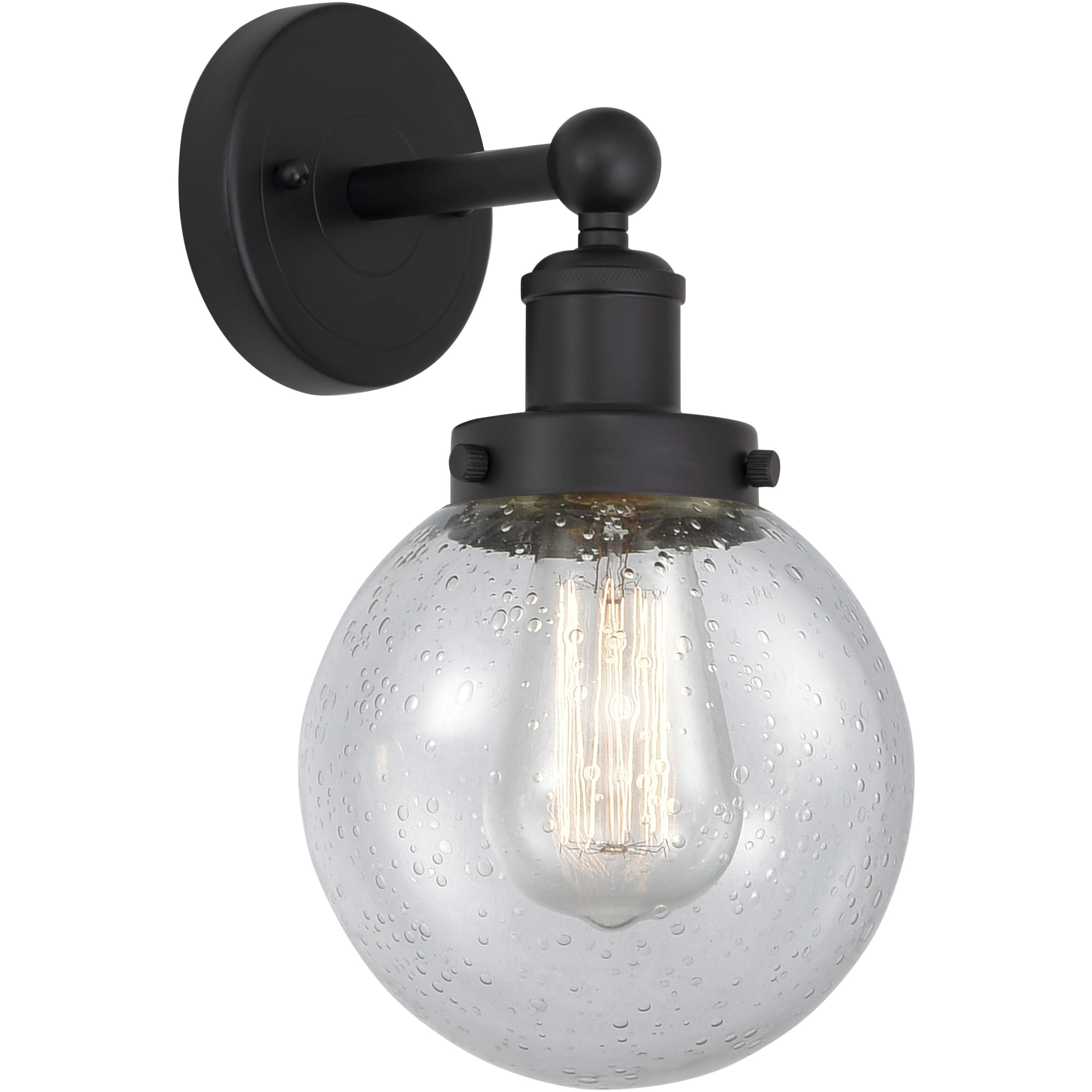 Beacon 1 Light 6.5 inch Matte Black Sconce Wall Light