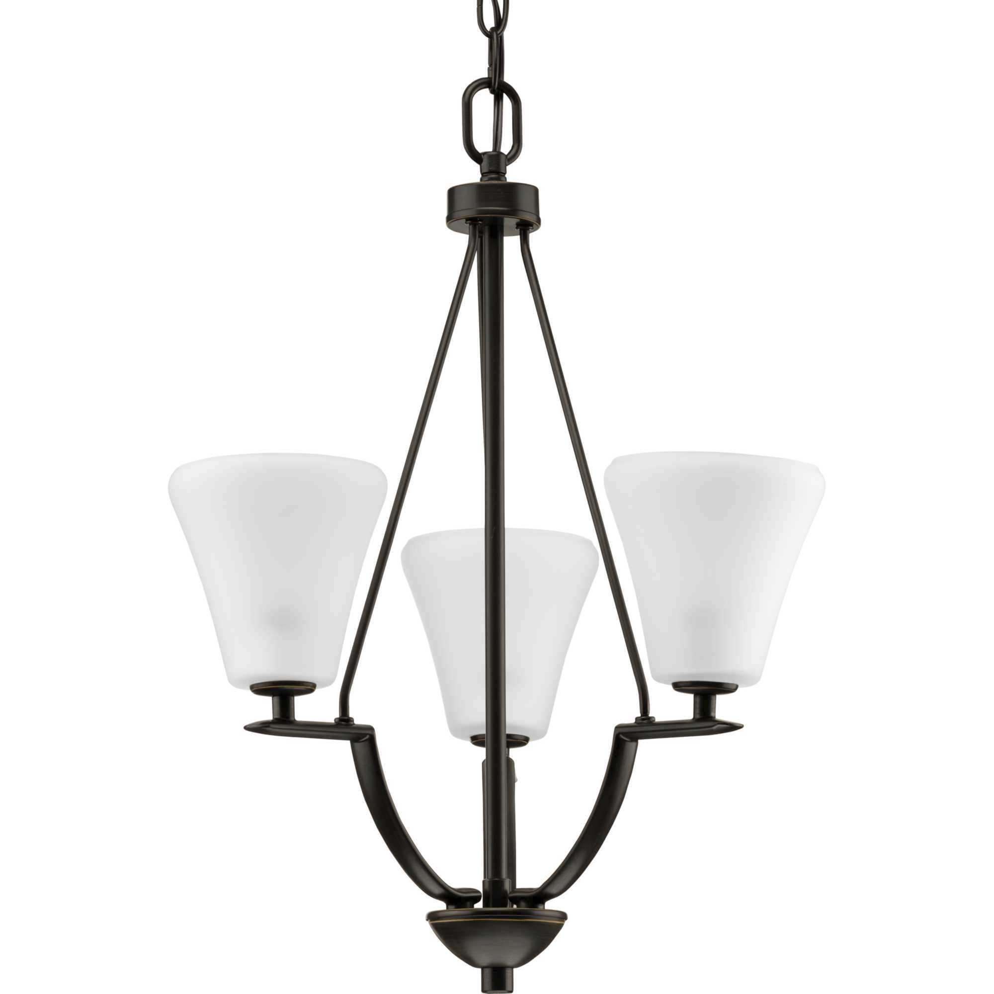 Bravo 3 Light 18 inch Antique Bronze Foyer Chandelier Ceiling Light