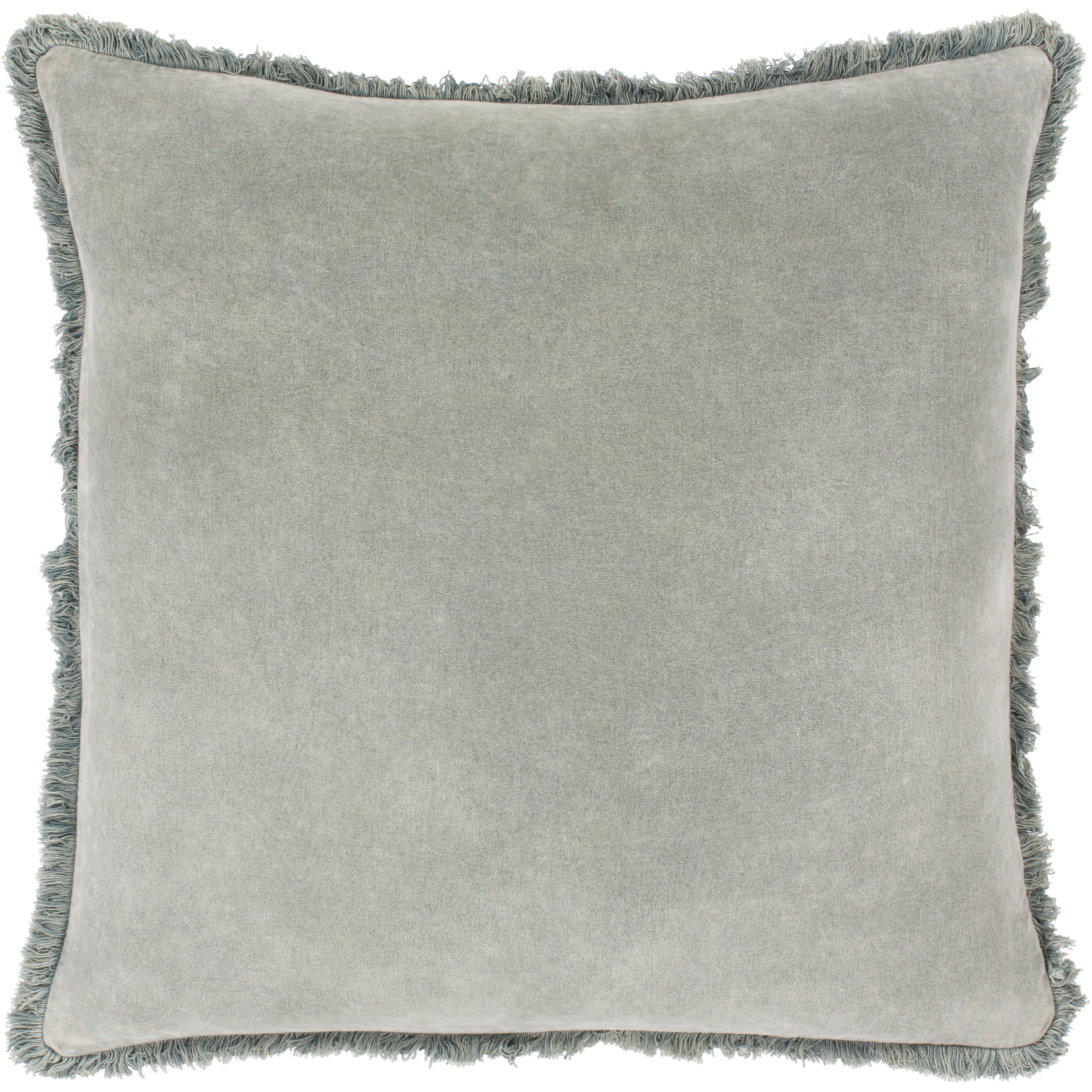 Washed Cotton Velvet 18 X 18 inch Sage Pillow Kit, Square