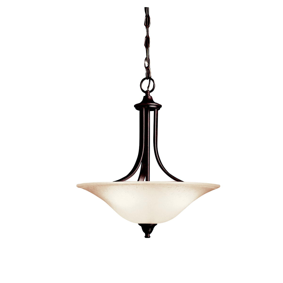 Dover 3 Light 17.75 inch Tannery Bronze Inverted Pendant/Semi Flush Ceiling Light