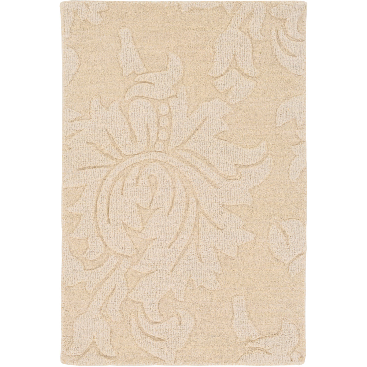 Mystique 36 X 24 inch Beige Rugs, Wool
